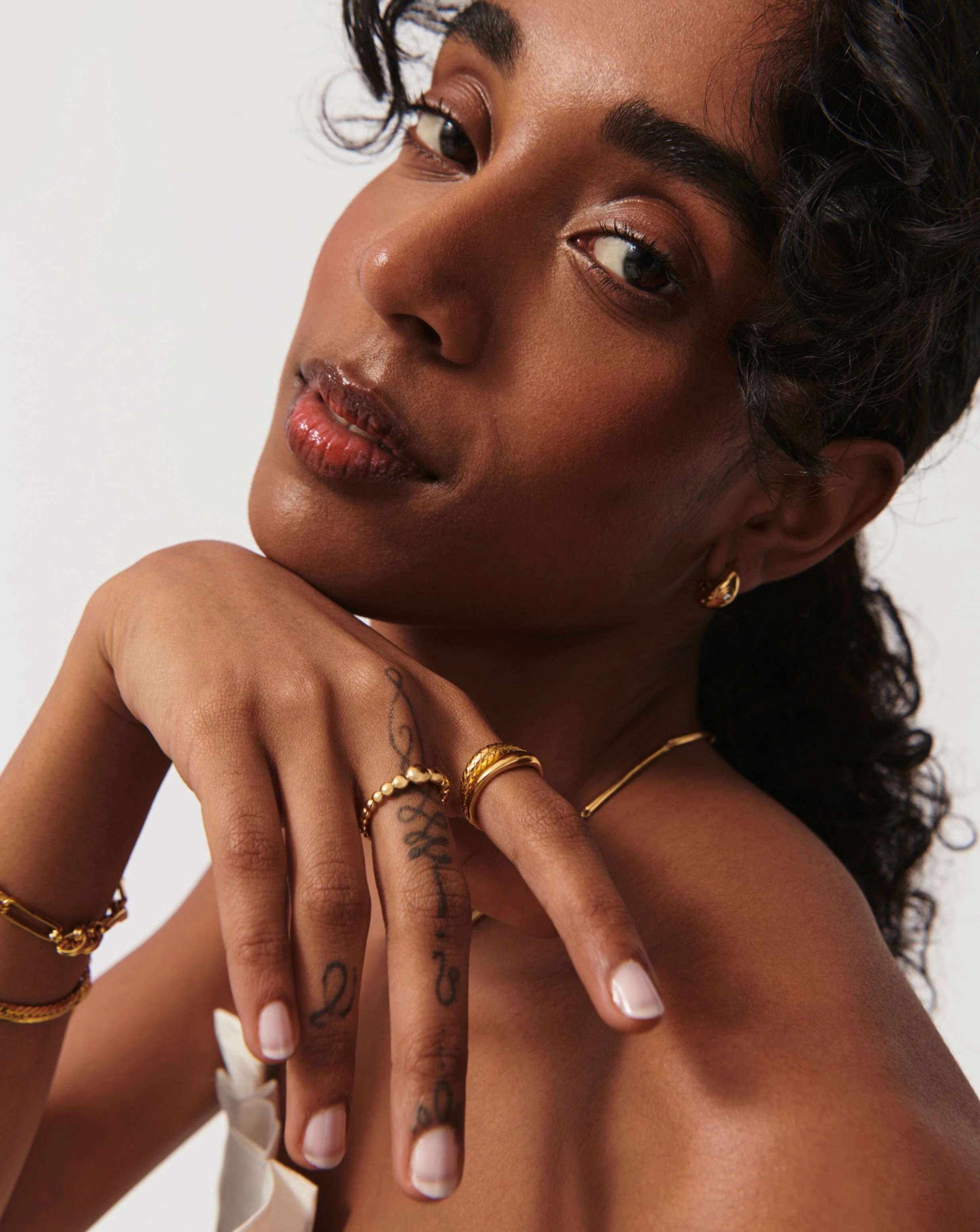 Beaded Stacking Ring | 18k Gold Vermeil - Image 3