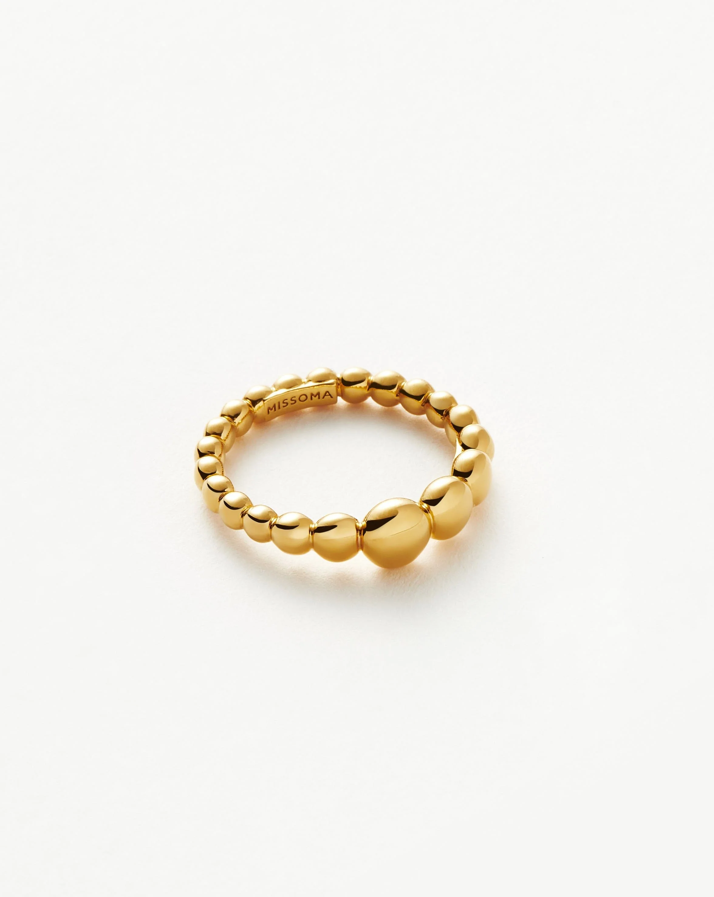 Beaded Stacking Ring | 18k Gold Vermeil - Image 4