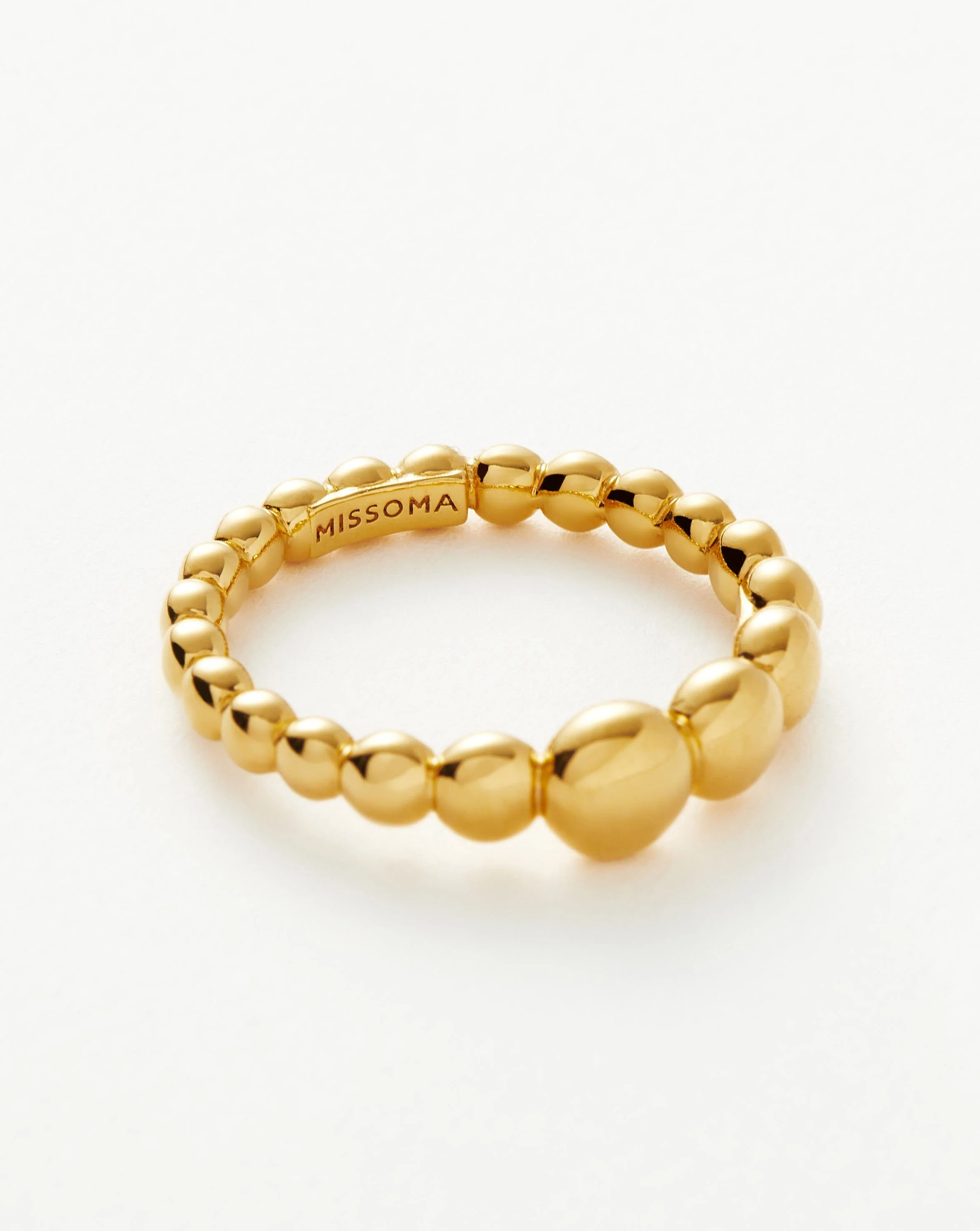 Beaded Stacking Ring | 18k Gold Vermeil - Image 5