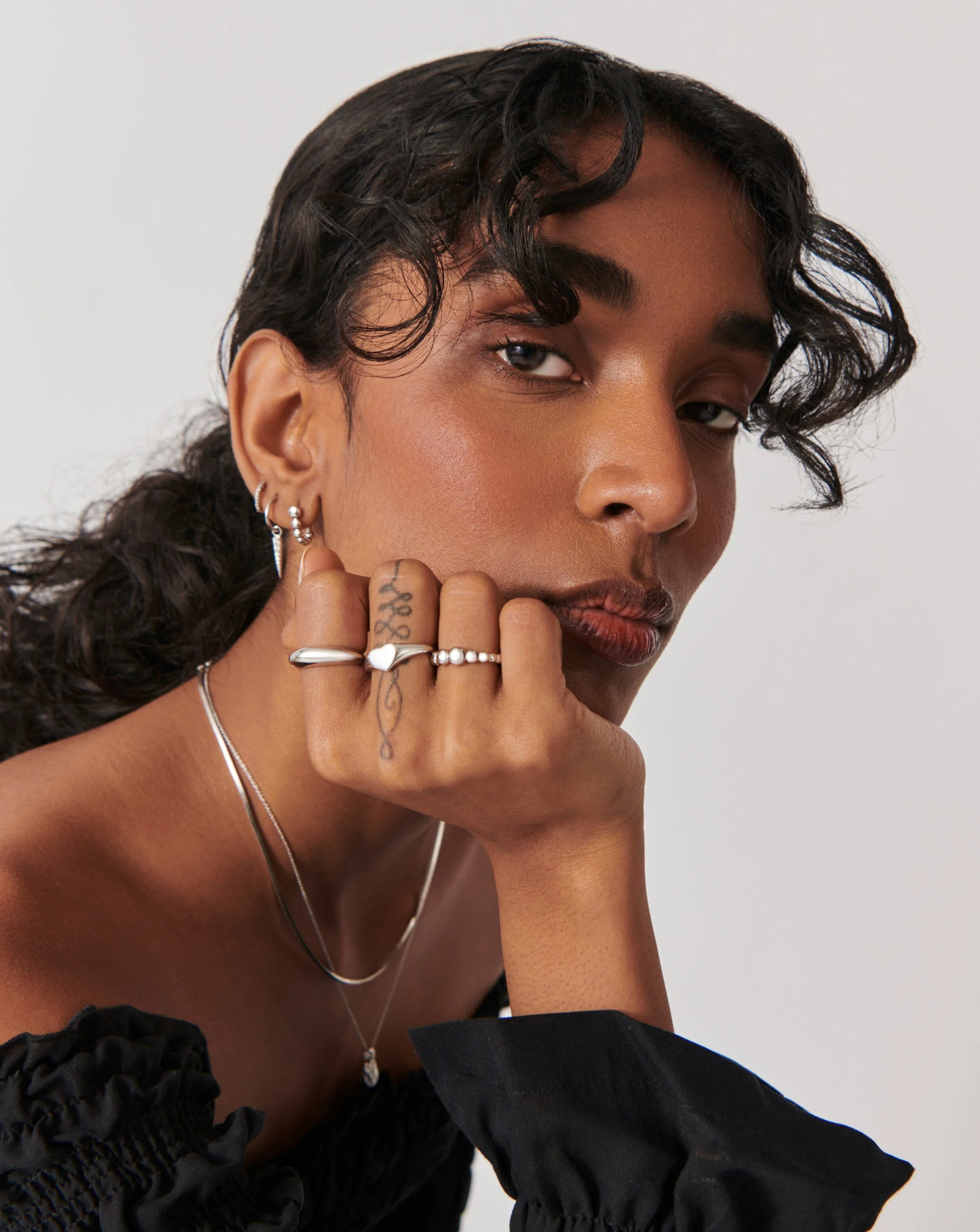 Beaded Stacking Ring | Sterling Silver - Image 2
