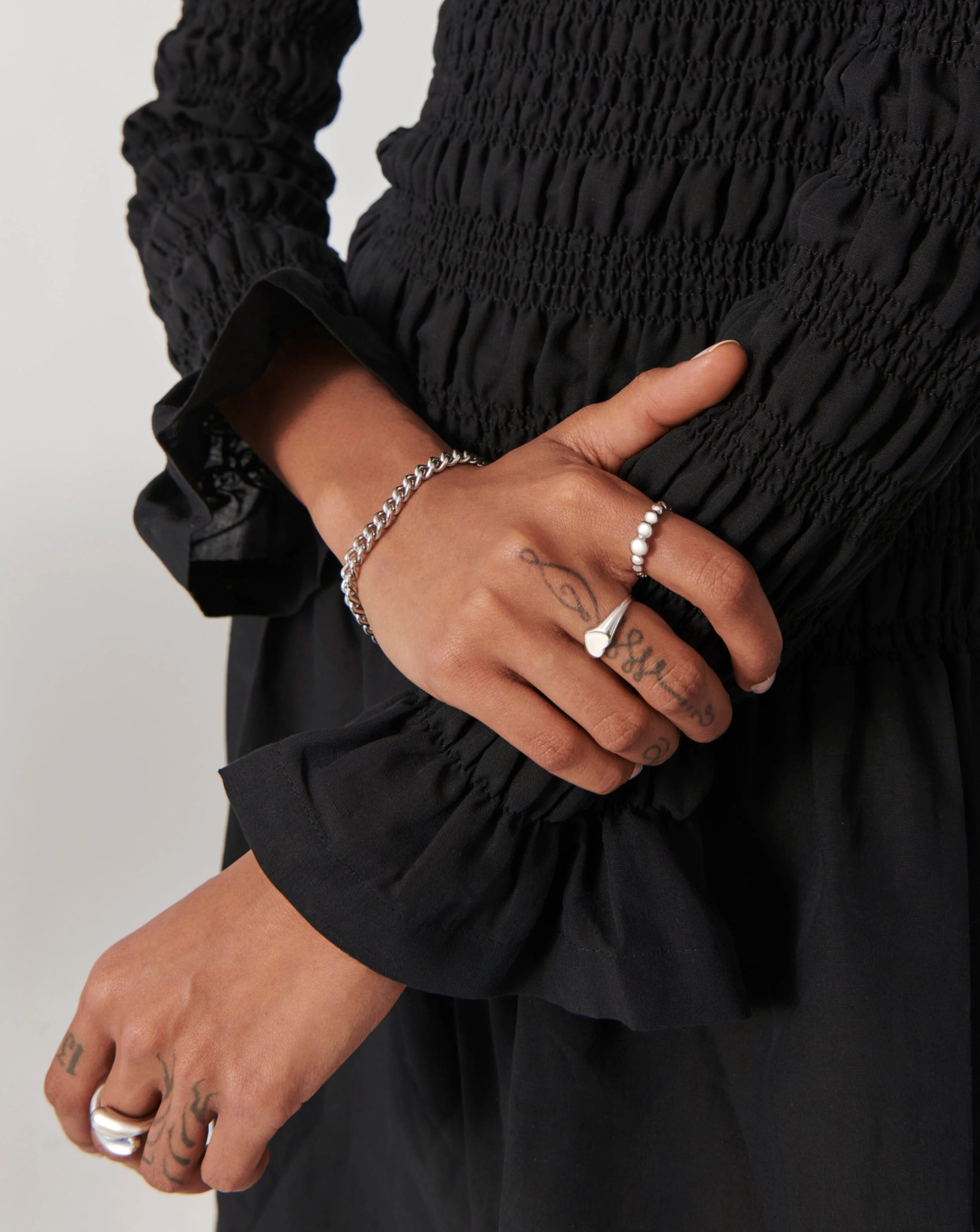 Beaded Stacking Ring | Sterling Silver - Image 3