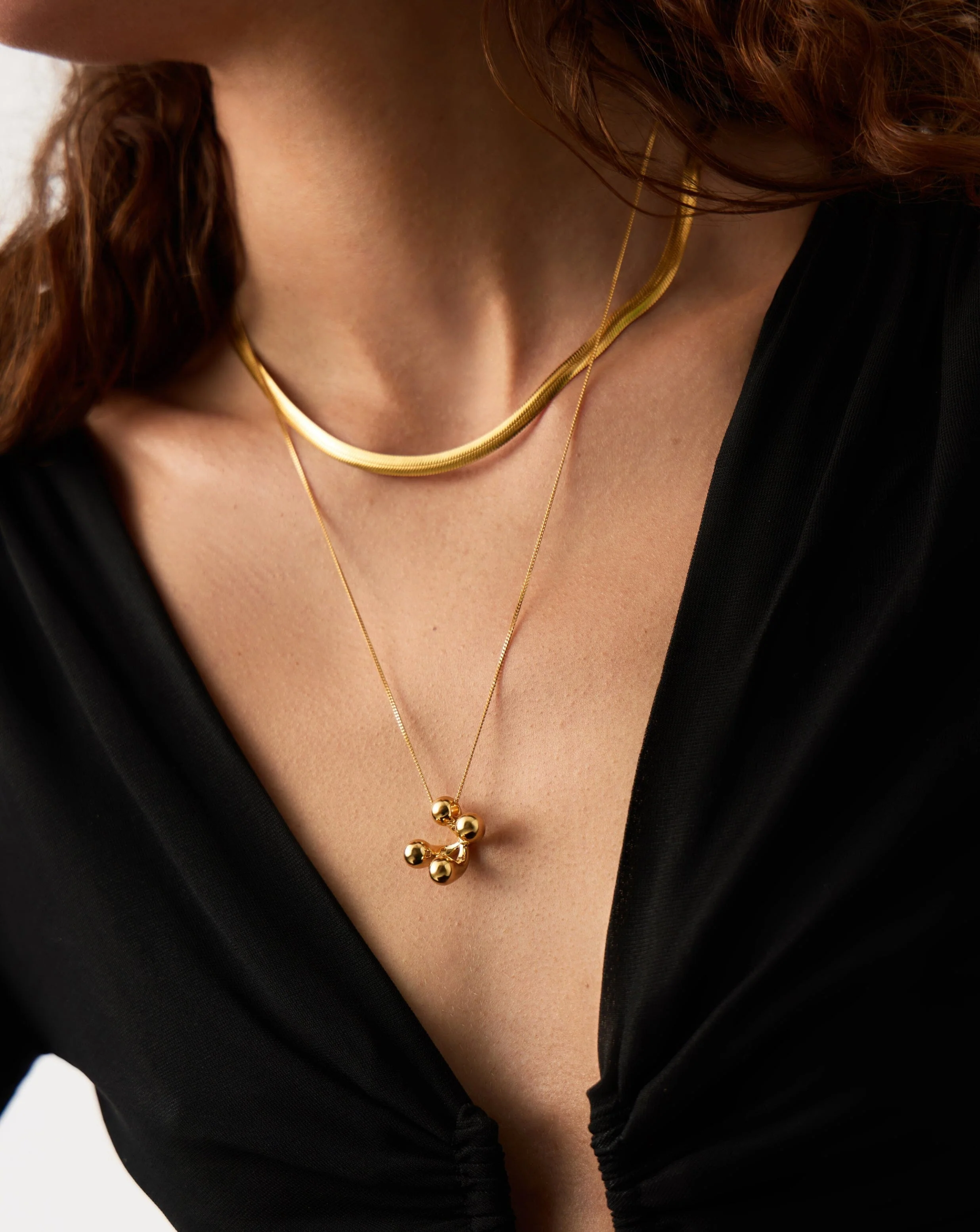 Atom Large Pendant Necklace | 18k Gold Plated - Image 2