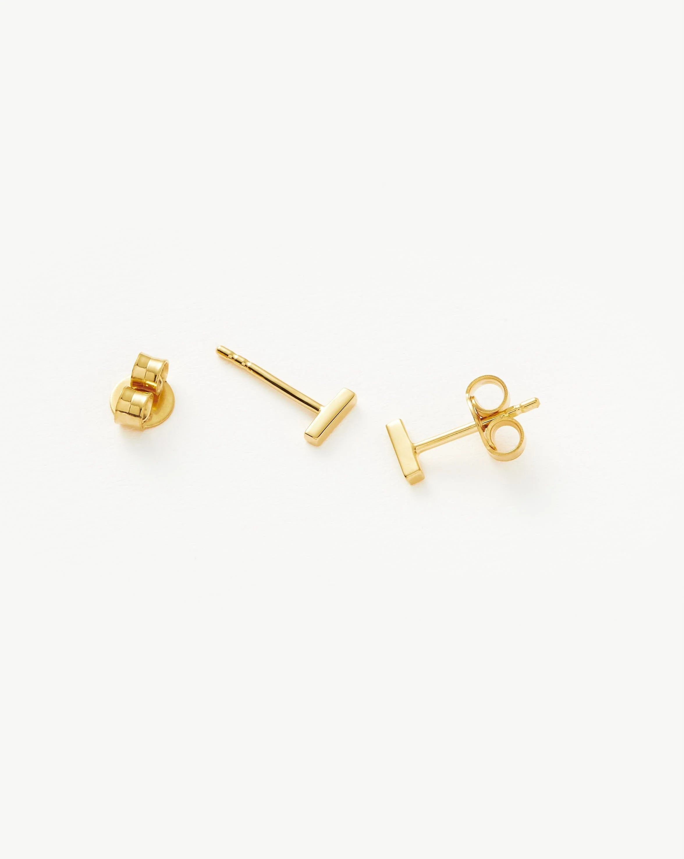Bar Stud Earrings | 18k Gold Vermeil - Image 4