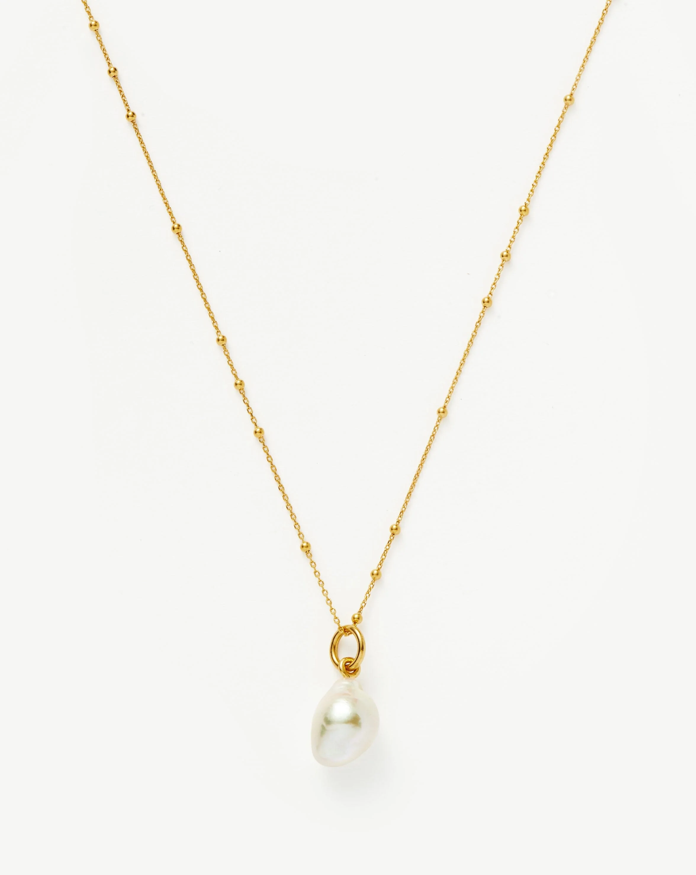 Baroque Pearl Chain Necklace | 18k Gold Vermeil/Pearl