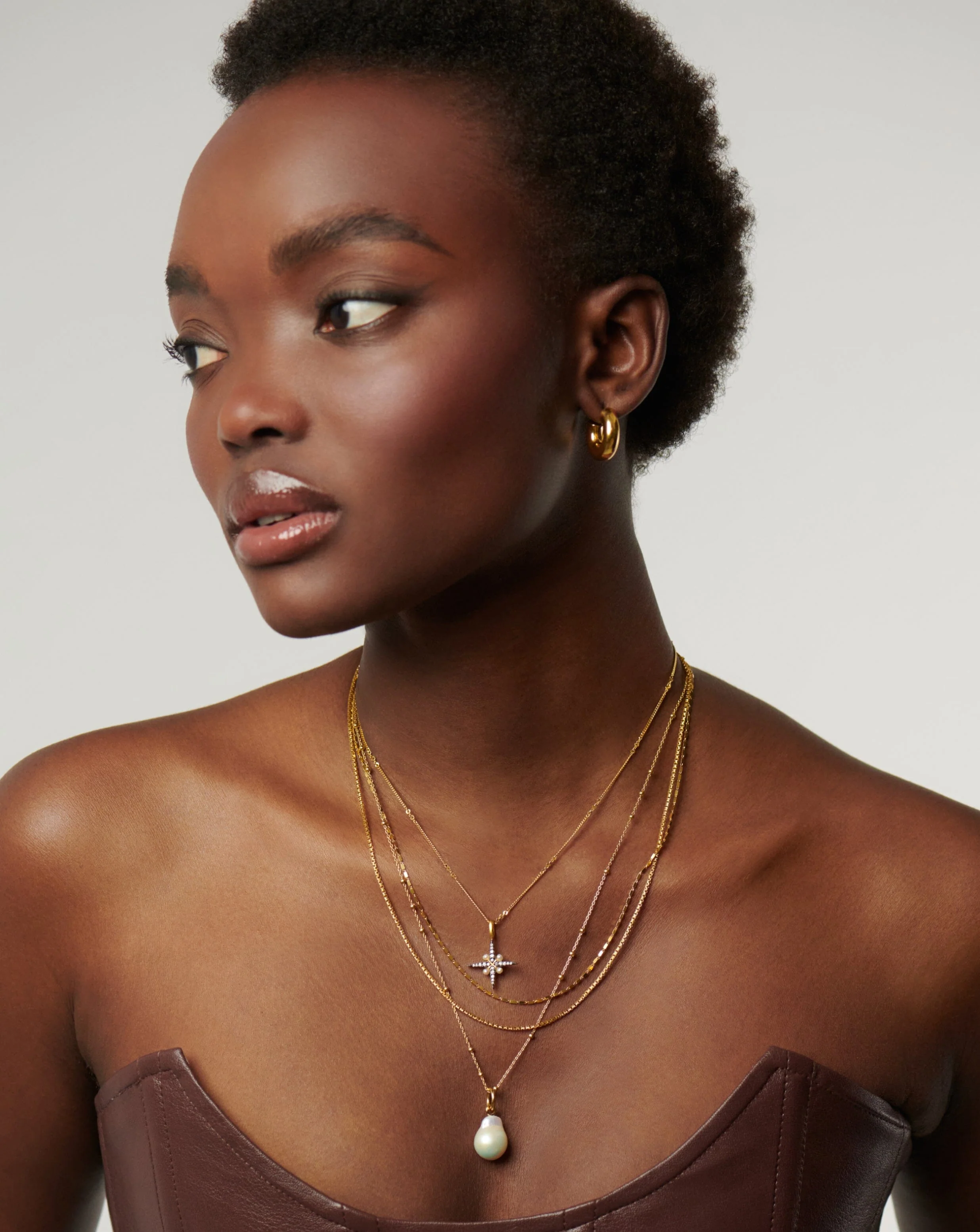Baroque Pearl Chain Necklace | 18k Gold Vermeil/Pearl - Image 2