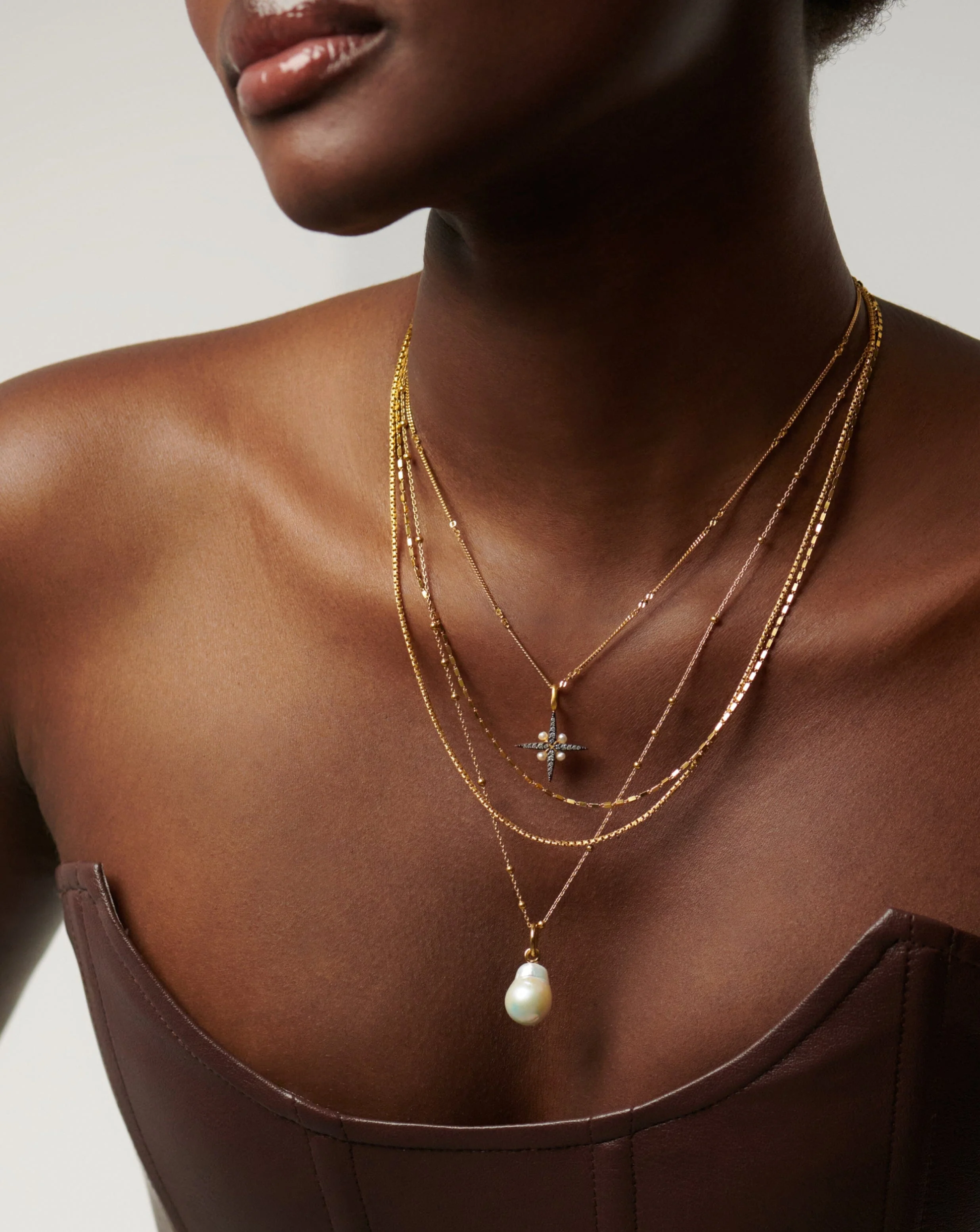 Baroque Pearl Chain Necklace | 18k Gold Vermeil/Pearl - Image 3