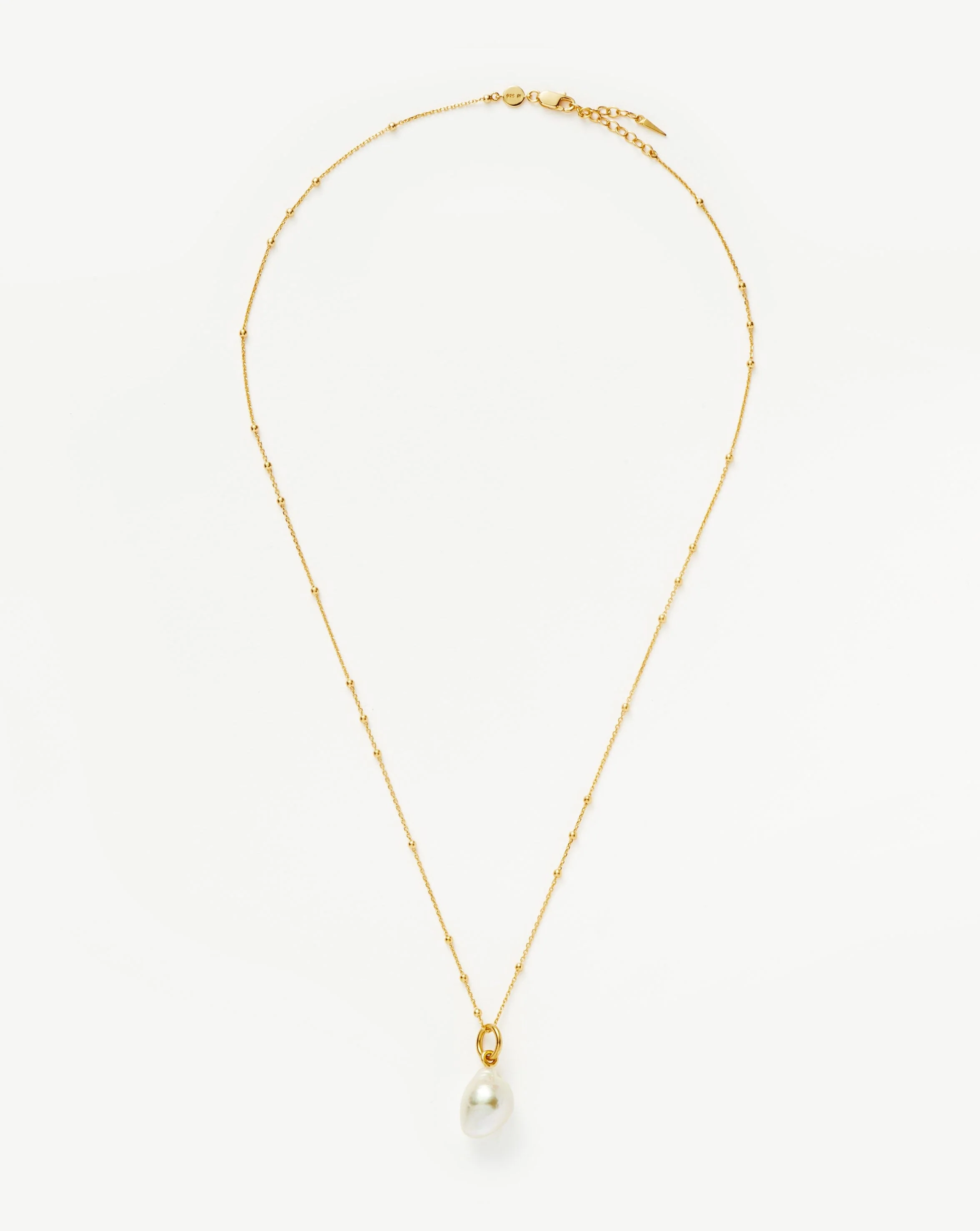 Baroque Pearl Chain Necklace | 18k Gold Vermeil/Pearl - Image 4