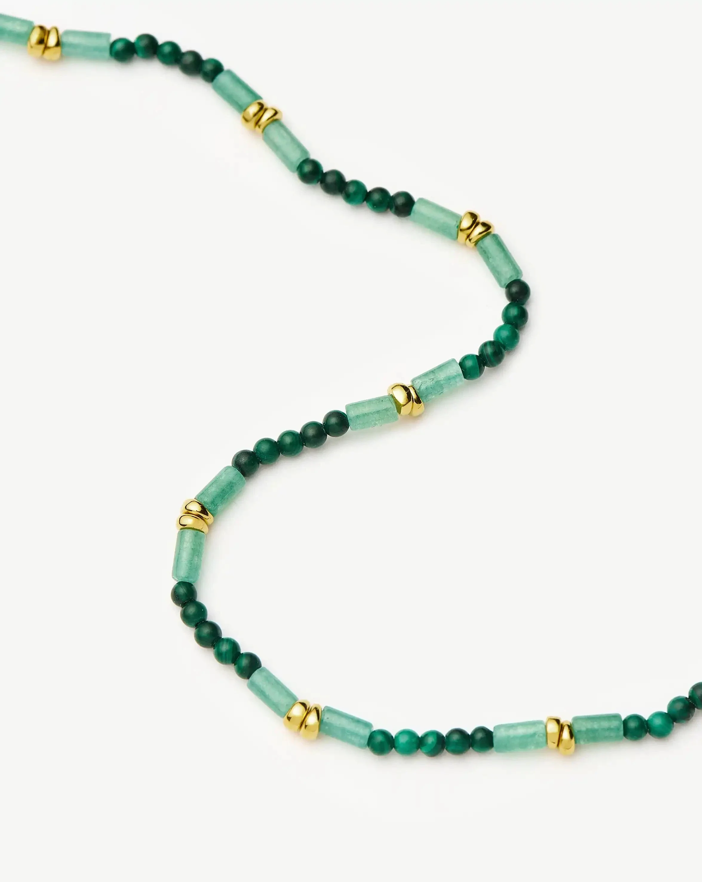 Beaded Gemstone Choker | 18k Gold Plated/Mojito Green - Image 4