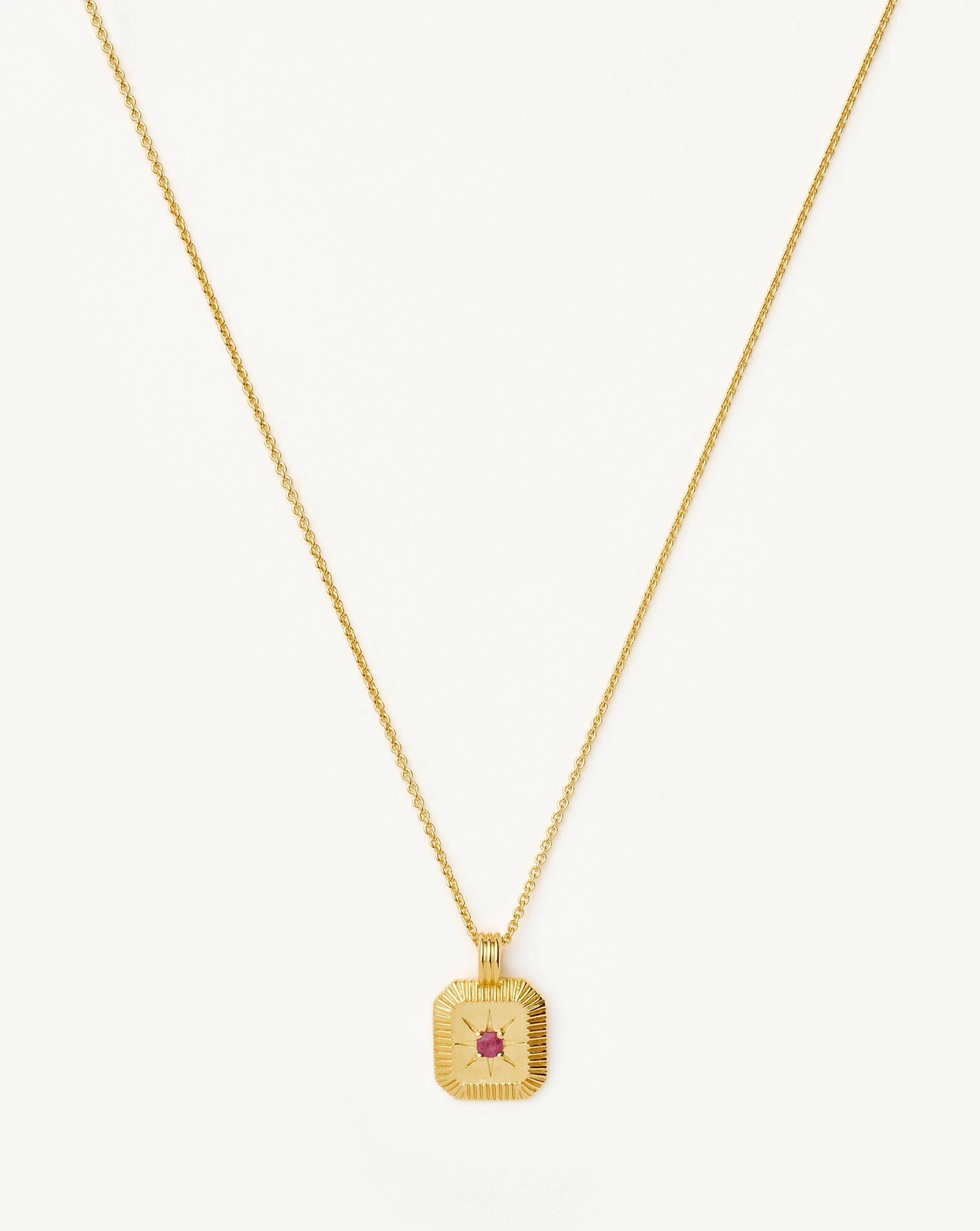 Birthstone Pendant Necklace | 18k Gold Vermeil