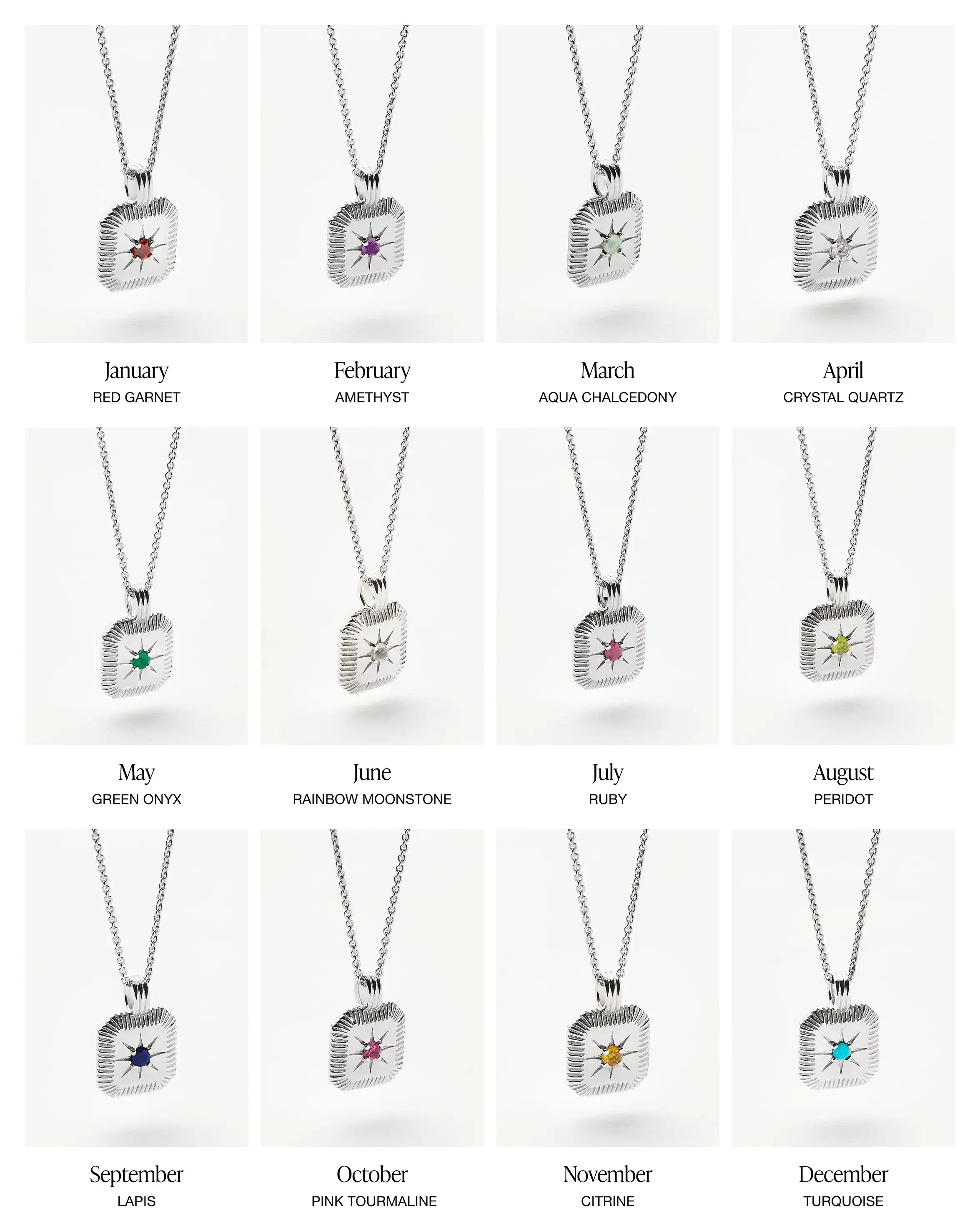 Birthstone Pendant Necklace | Sterling Silver - Image 4