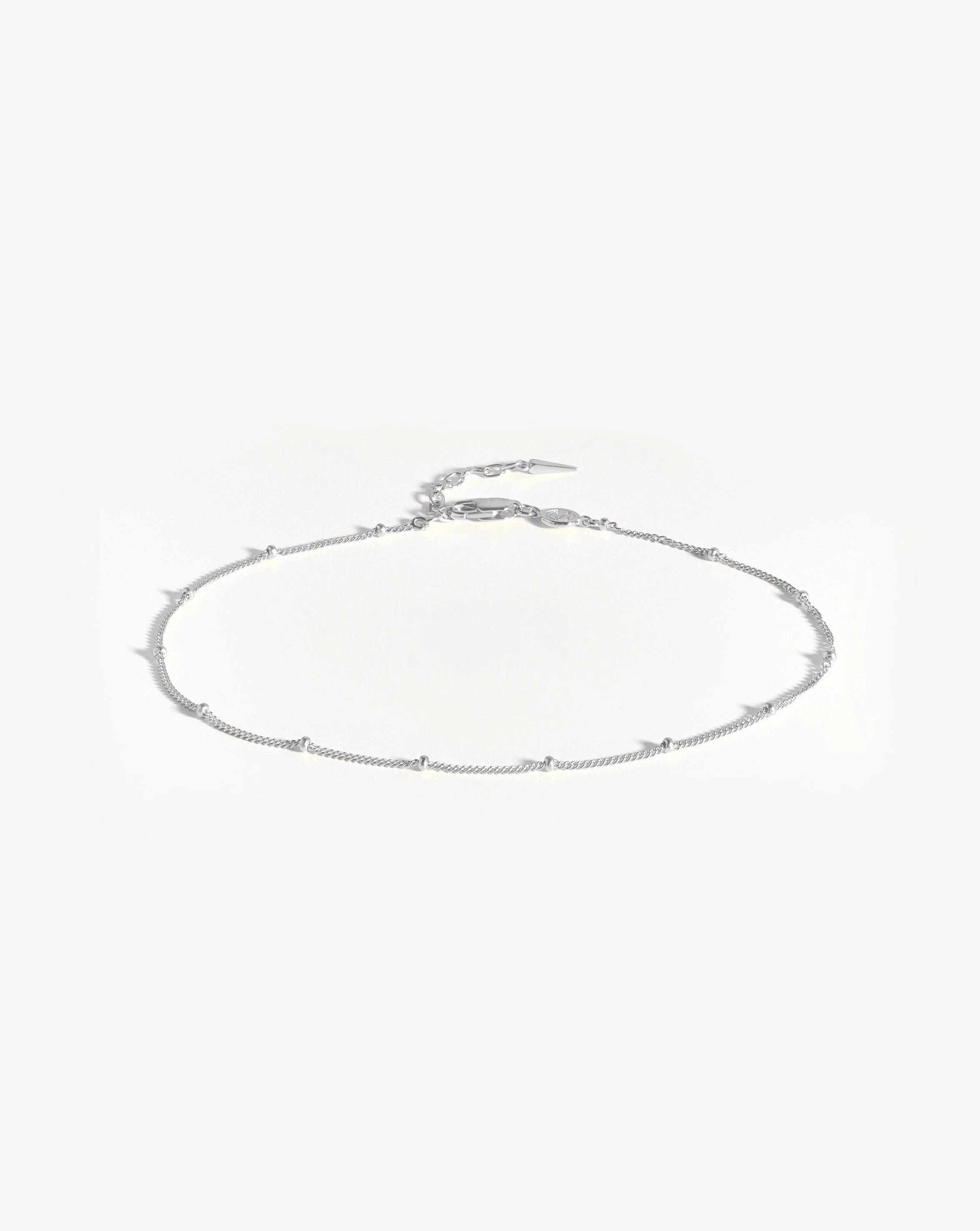 Bobble Chain Anklet | Sterling Silver - Image 2