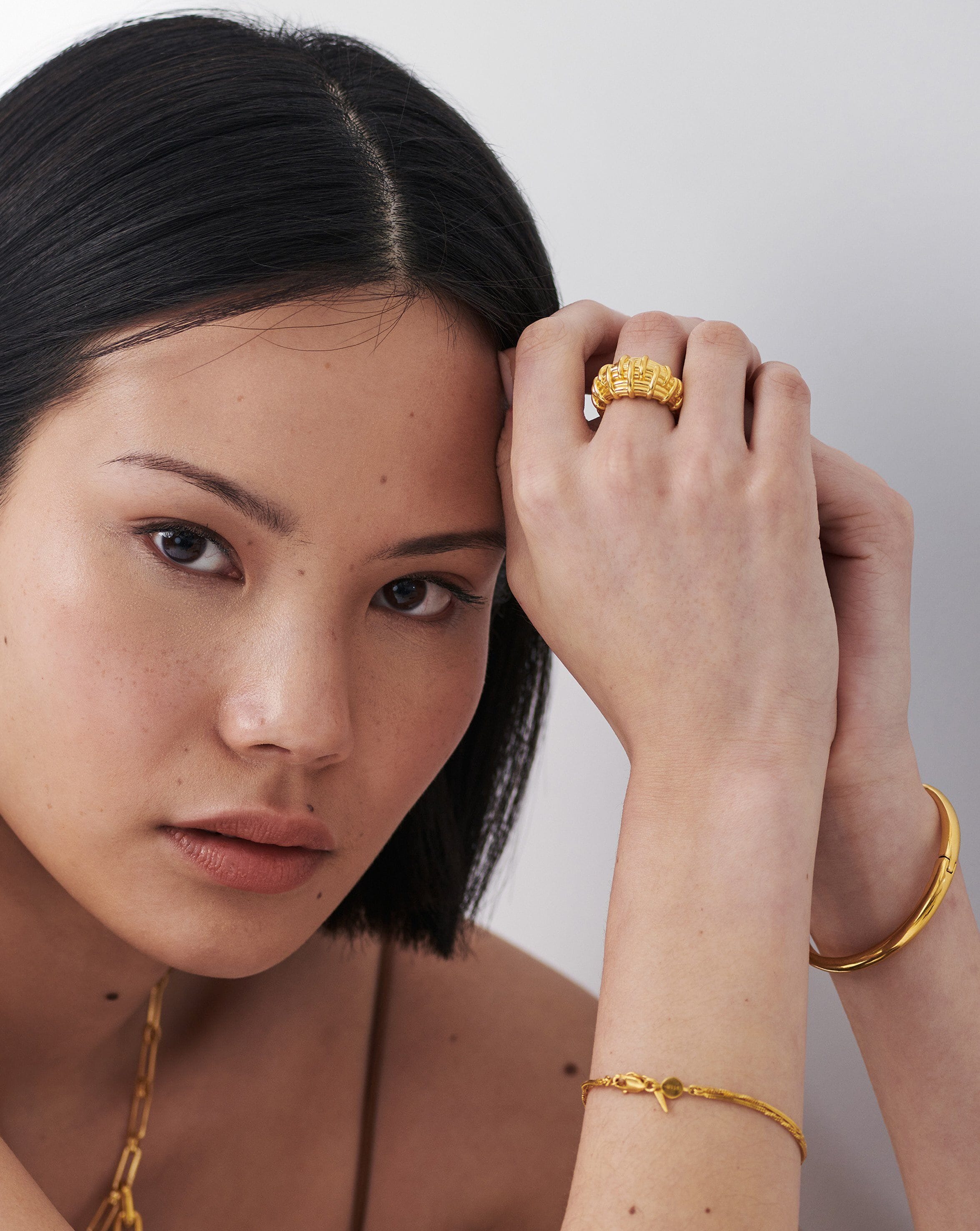 Bombe Raffia Ring | 18k Gold Plated - Image 3