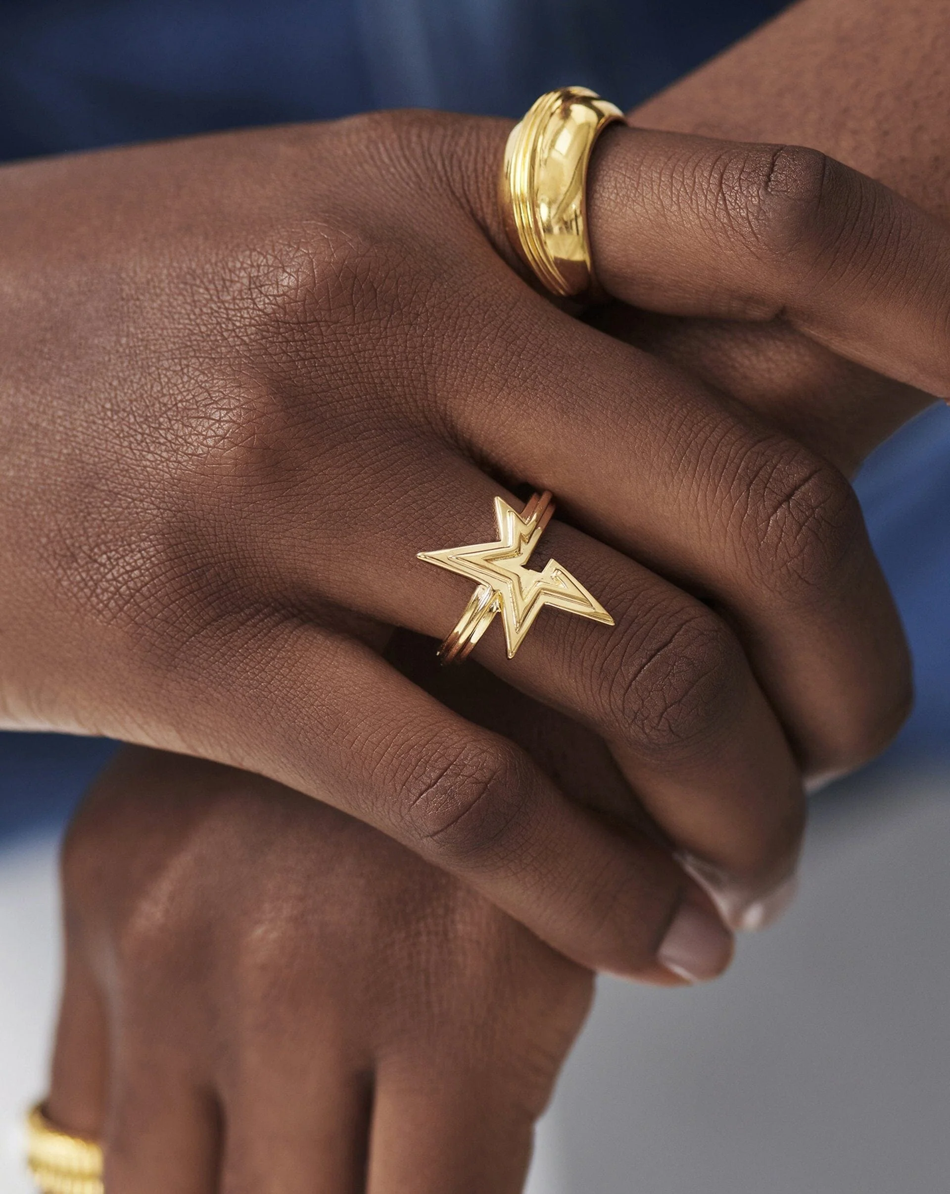 Celestial Ridge Star Ring | 18k Gold Vermeil - Image 6