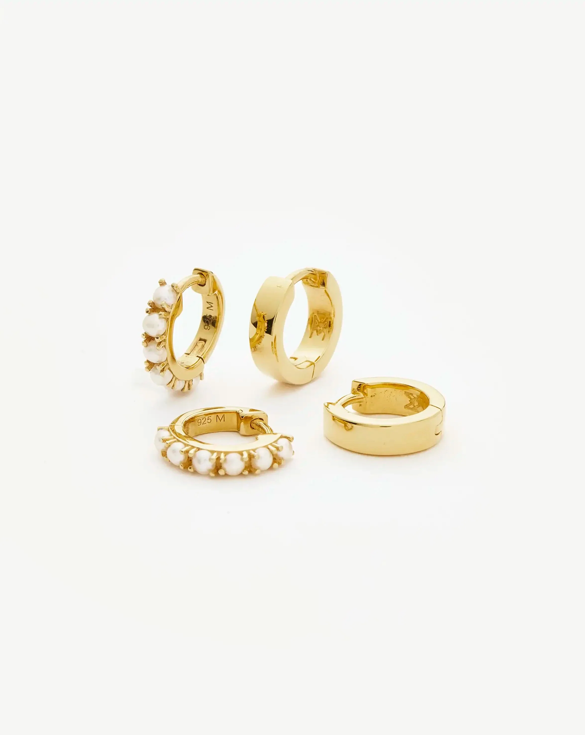 The Pearl-fect Duo Earring Set | 18k Gold Plated Vermeil / Pearl