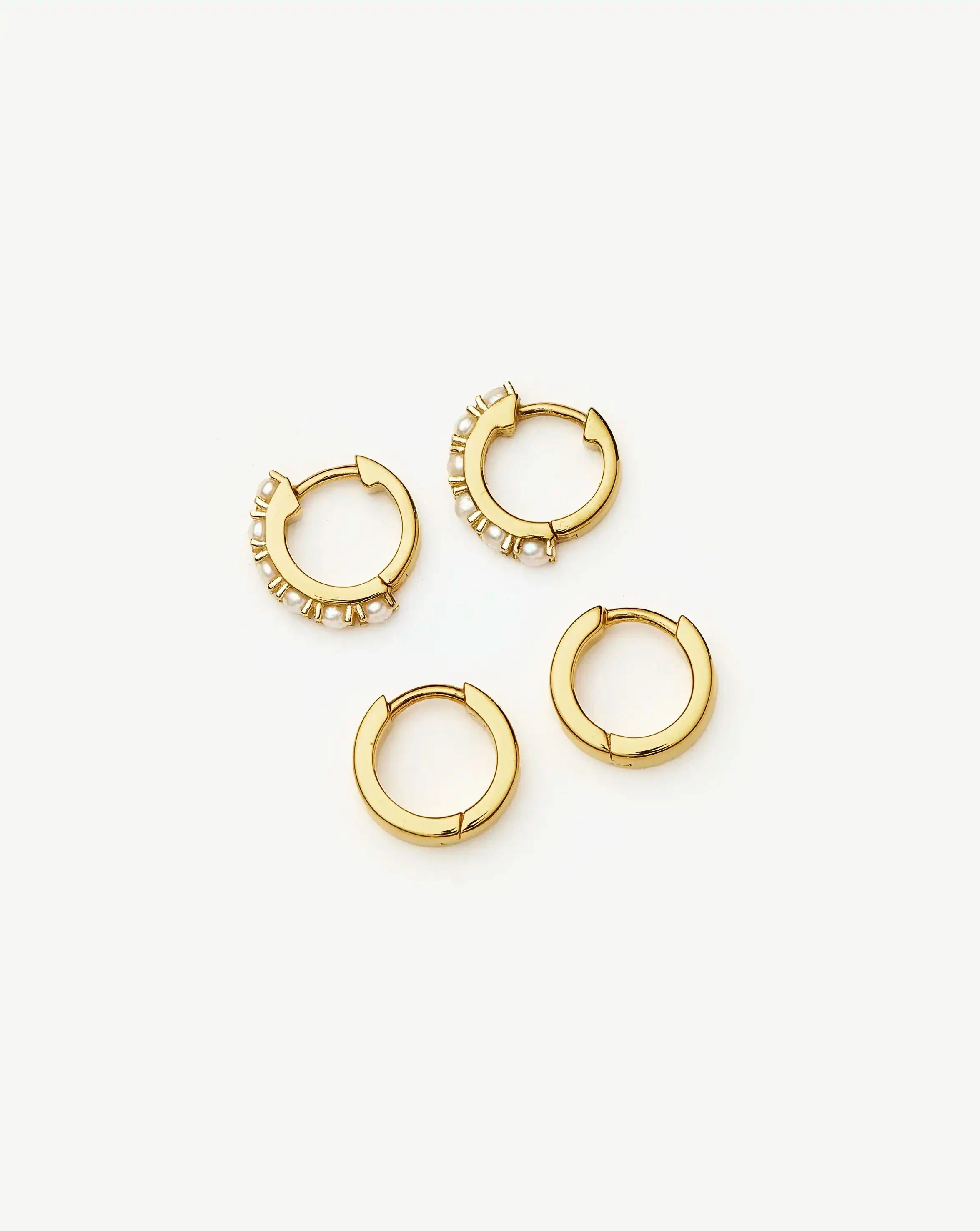 The Pearl-fect Duo Earring Set | 18k Gold Plated Vermeil / Pearl - Image 4