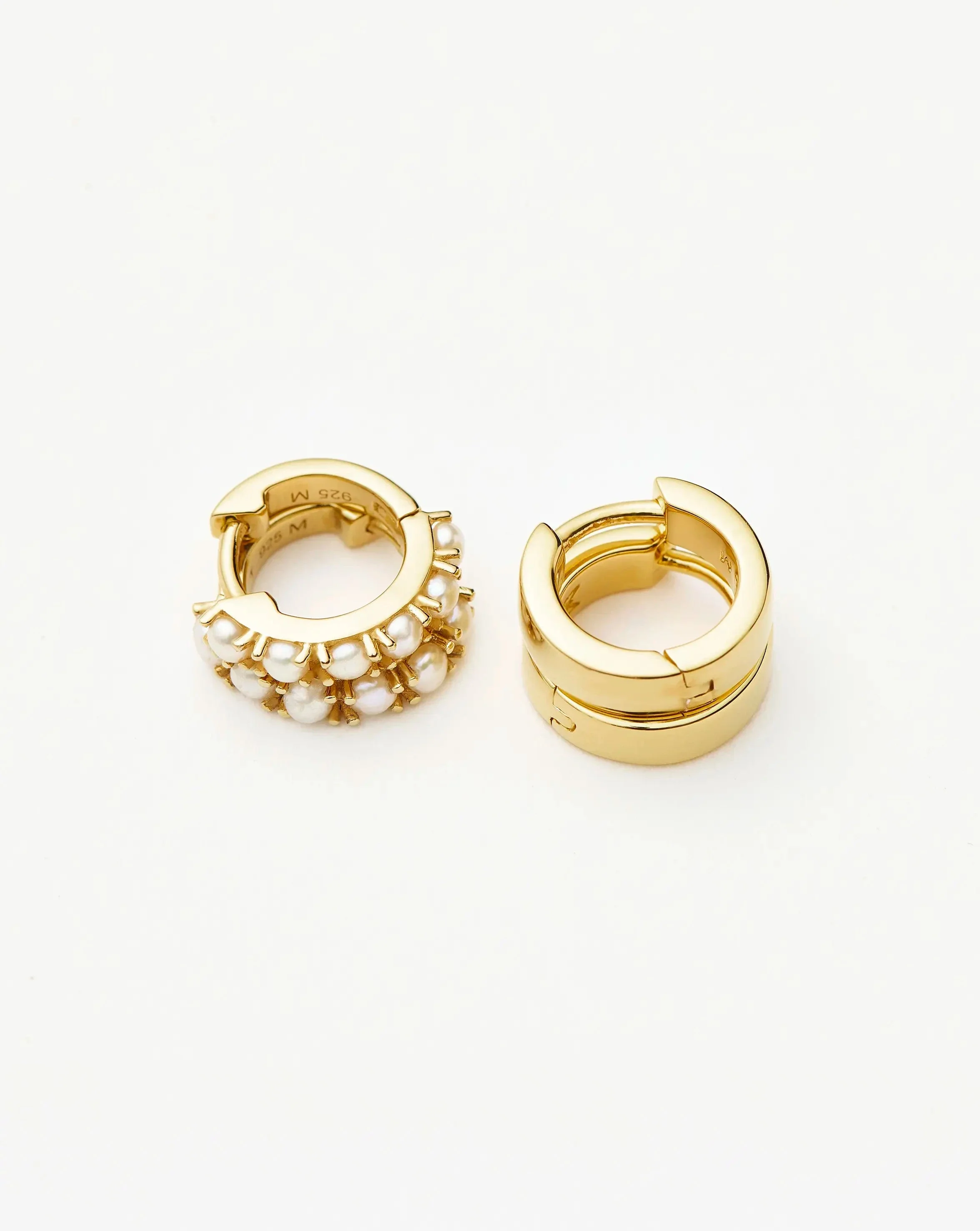 The Pearl-fect Duo Earring Set | 18k Gold Plated Vermeil / Pearl - Image 5