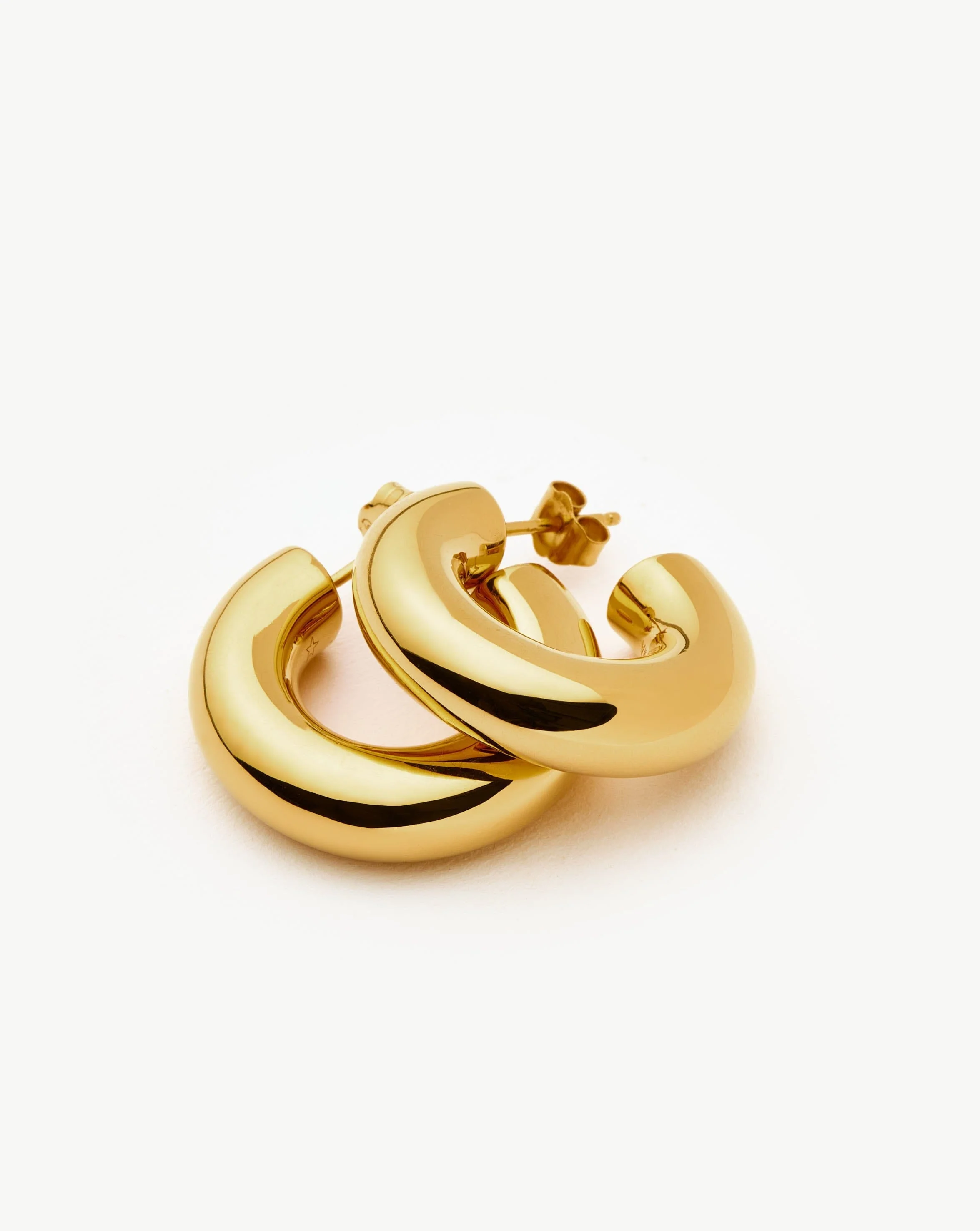 Chubby Medium Hoop Earrings | 18k Gold Vermeil - Image 5