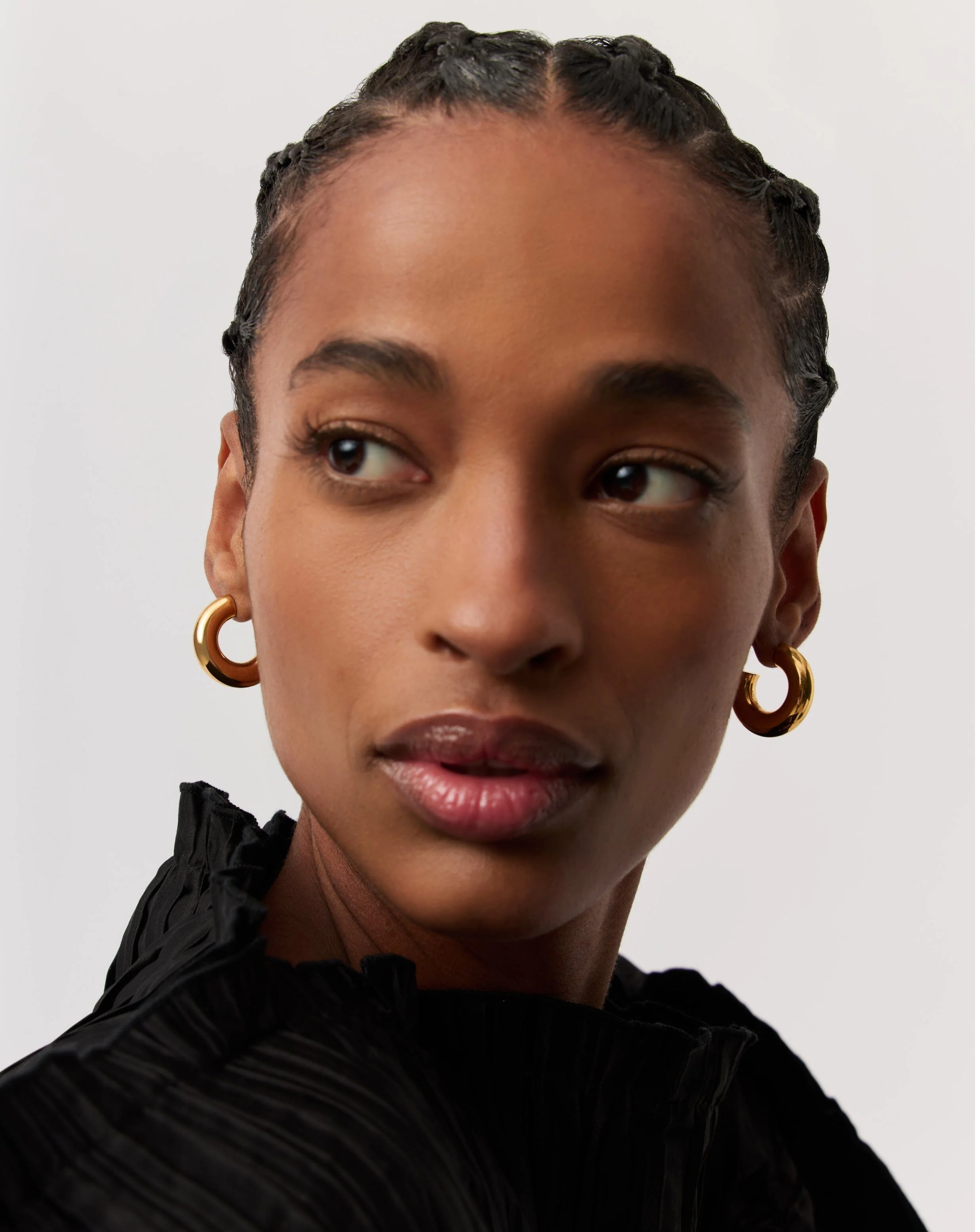 Chubby Medium Hoop Earrings | 18k Gold Vermeil - Image 6