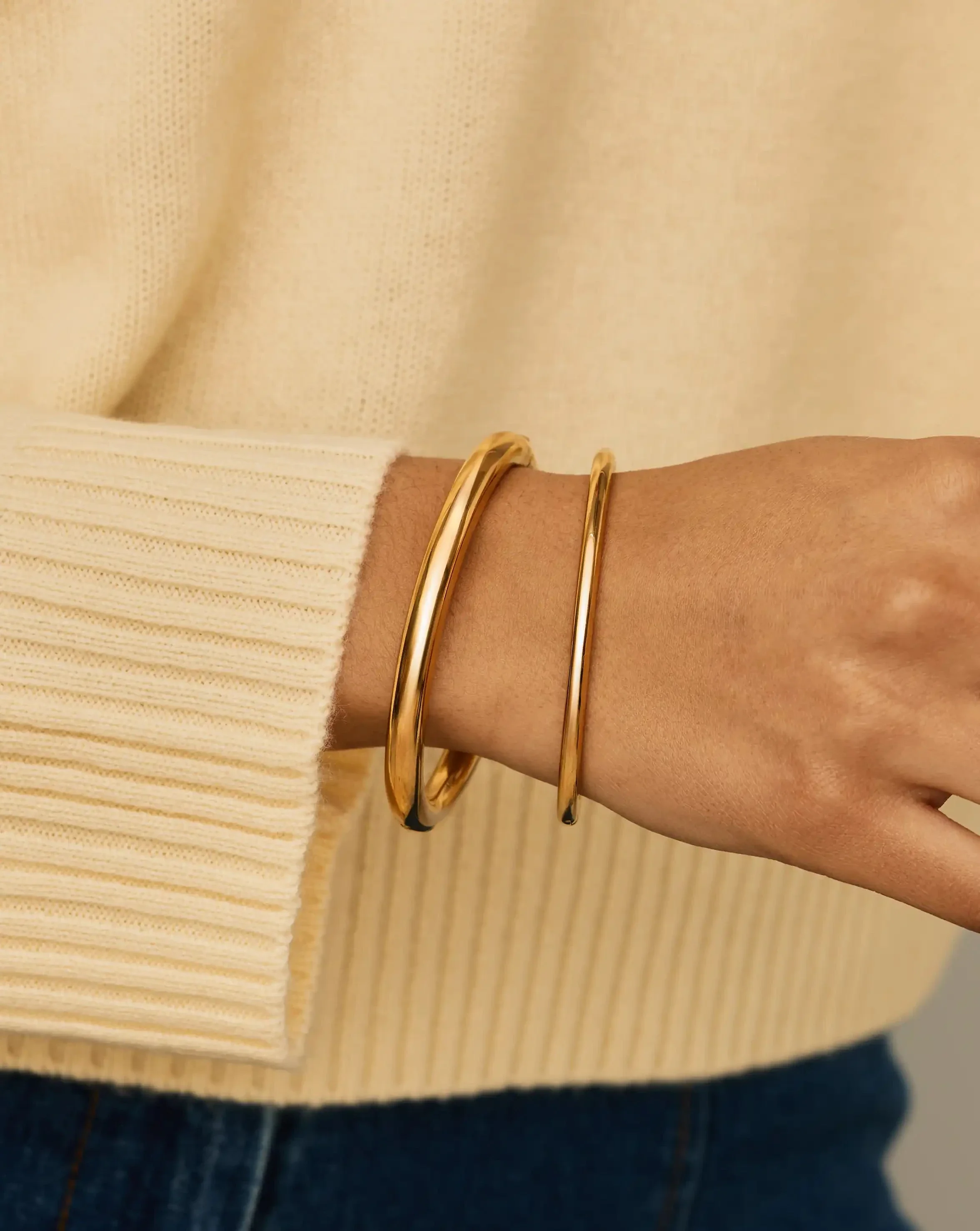 Chunky Bangle Set | 18k Gold Plated - Image 2