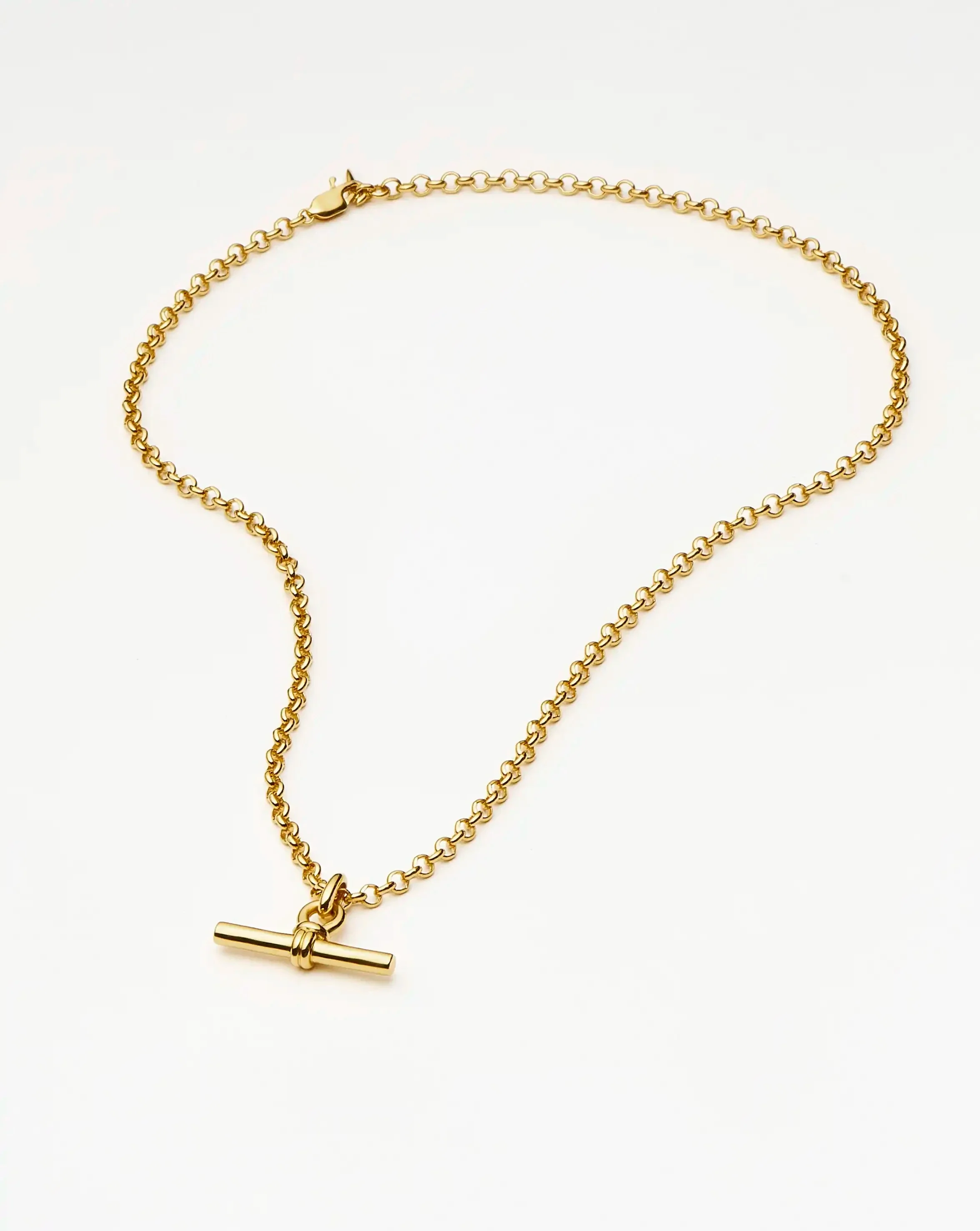 Chunky T-Bar Chain Necklace | 18k Gold Plated - Image 4