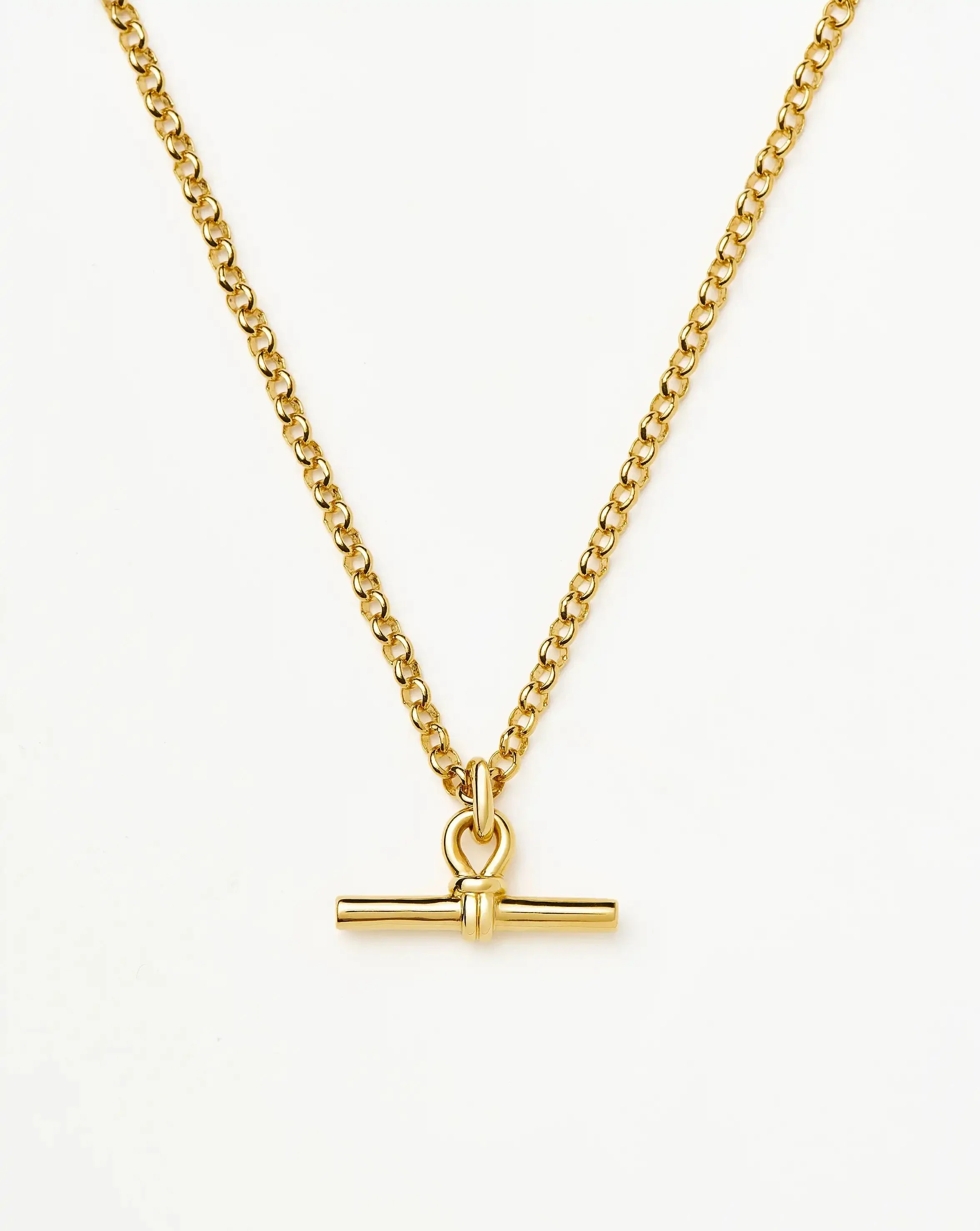 Chunky T-Bar Chain Necklace | 18k Gold Plated - Image 5