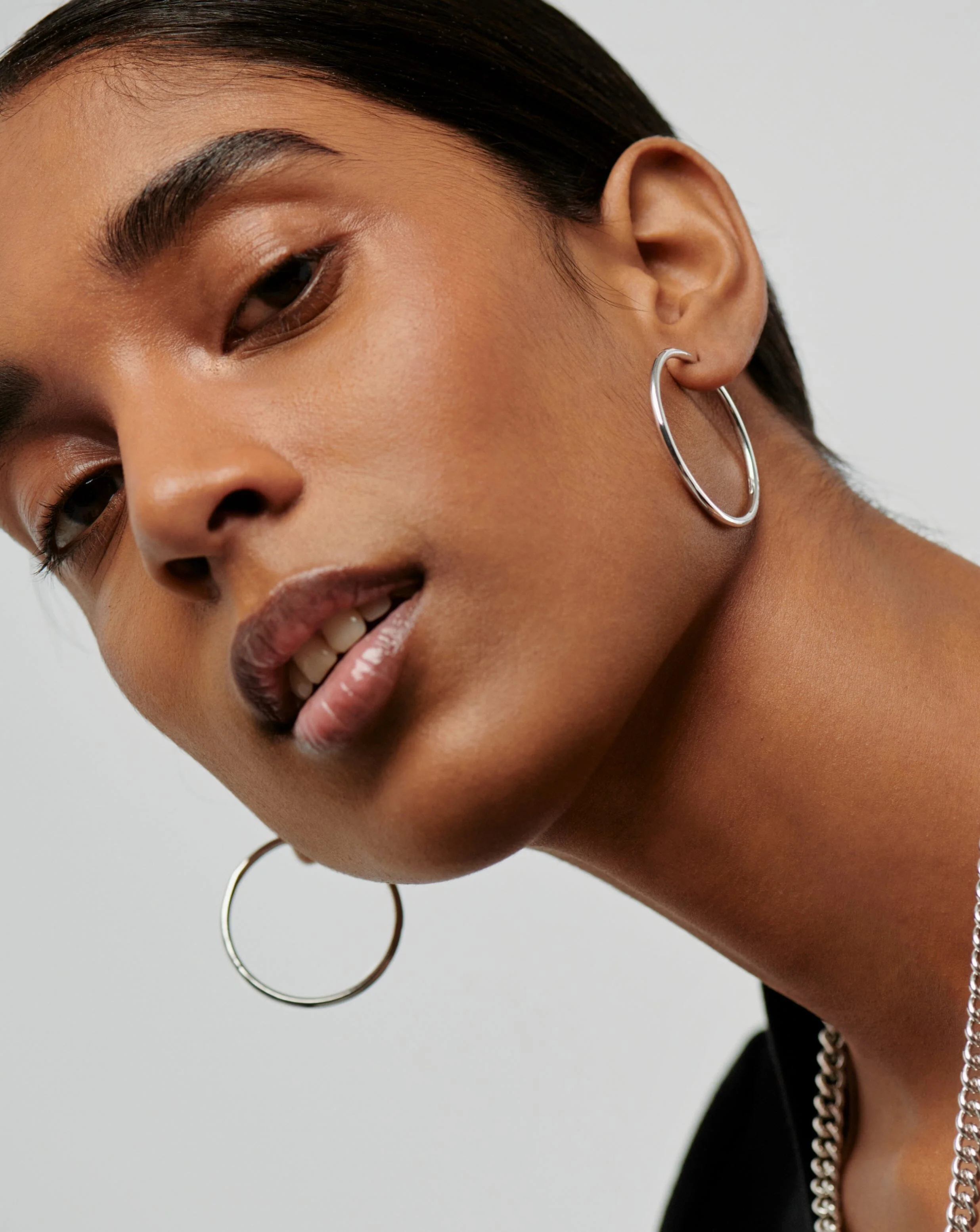 Classic Large Hoop Earrings | Sterling Silver - Image 3
