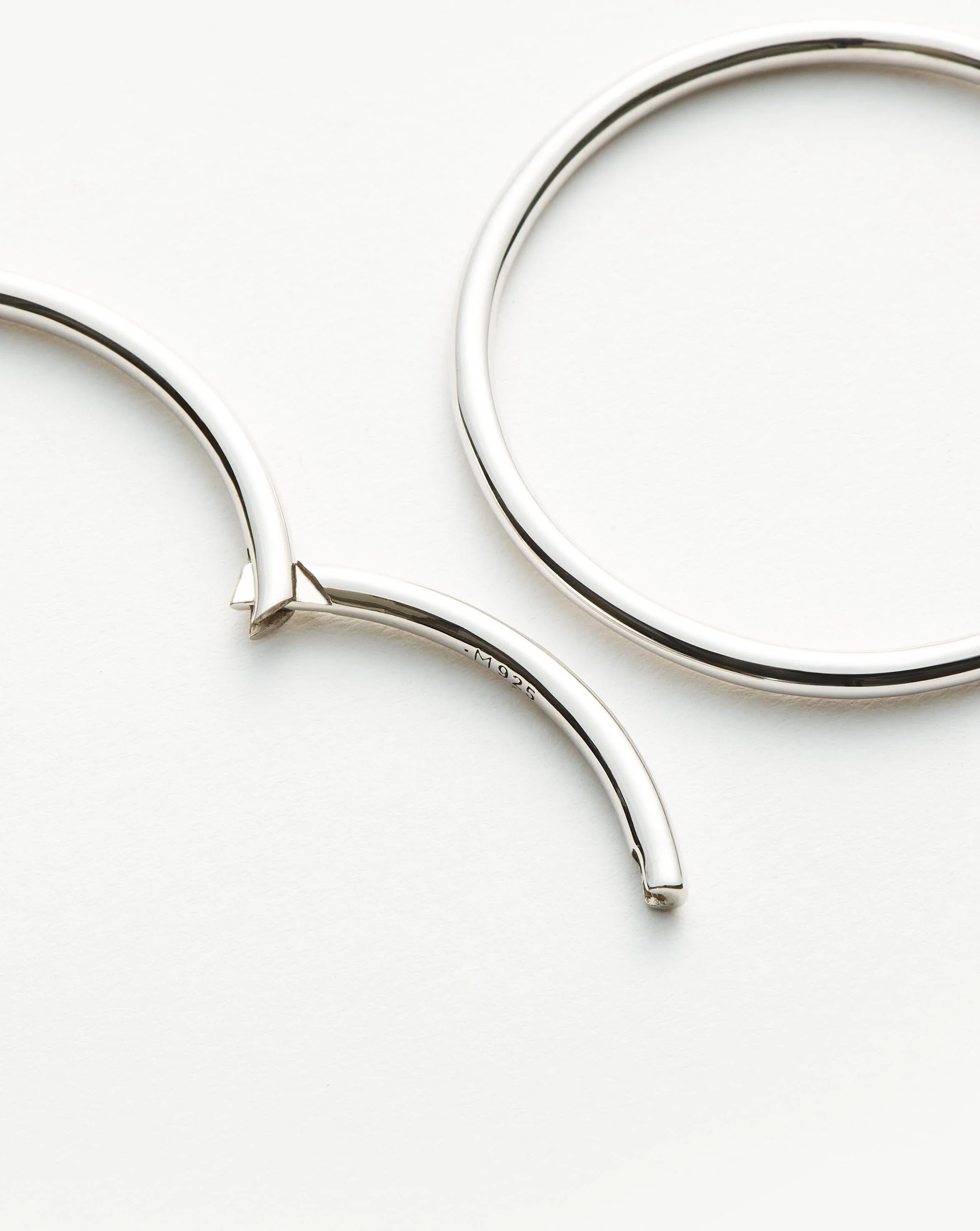 Classic Large Hoop Earrings | Sterling Silver - Image 4
