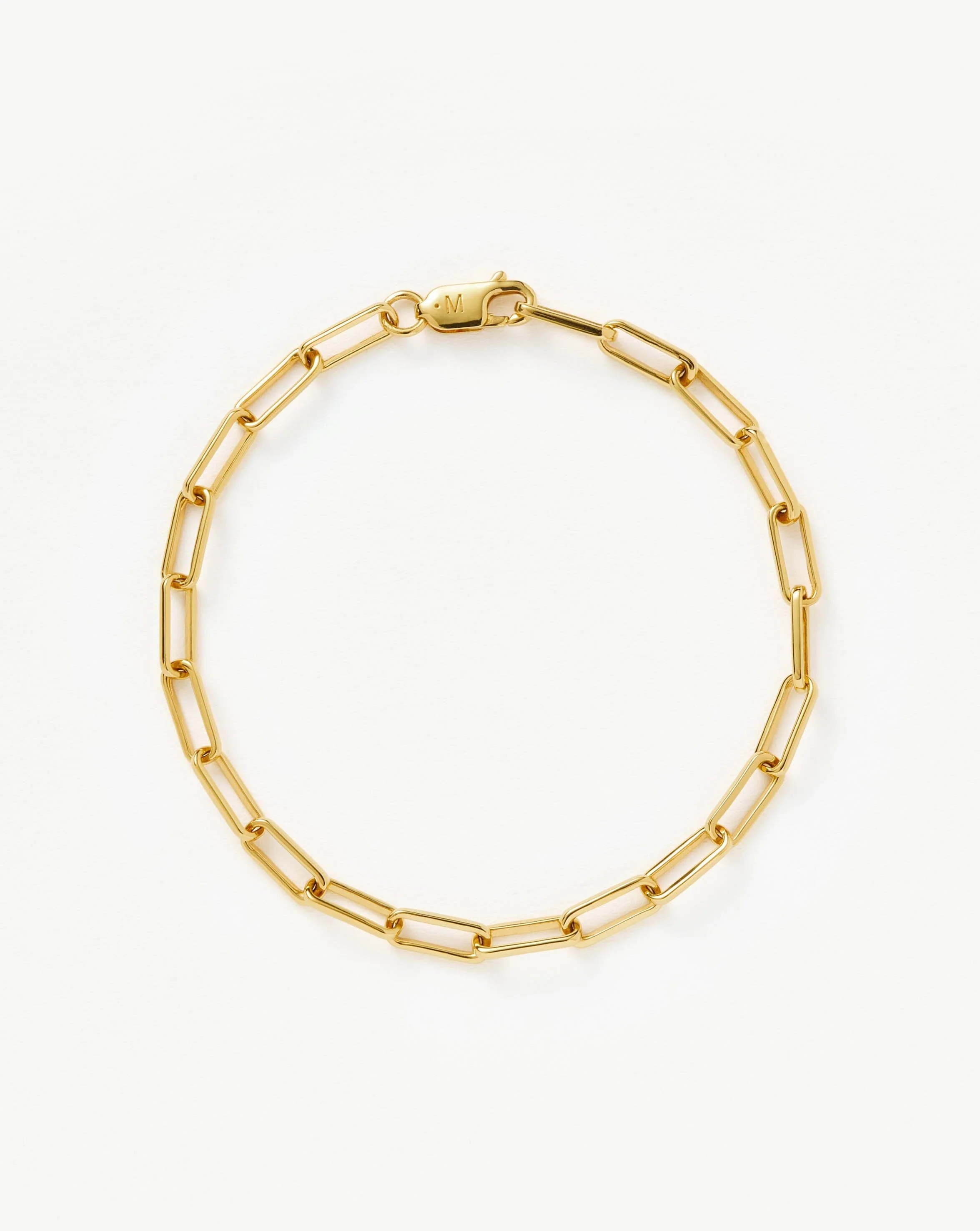 Classic Mini Paperclip Chain Bracelet | 18k Gold Plated - Image 4
