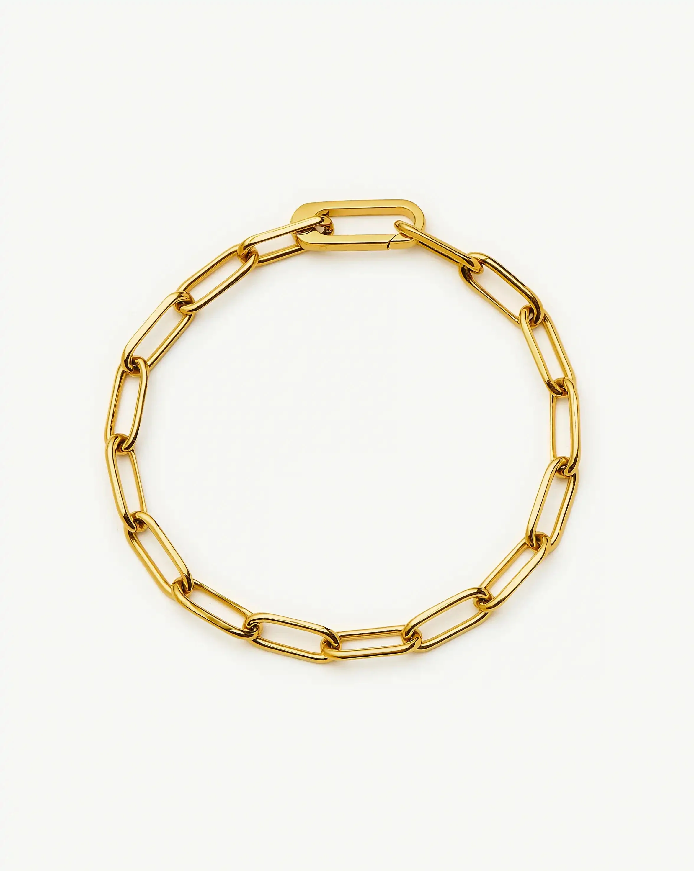 Classic Paperclip Chain Bracelet | 18k Gold Plated