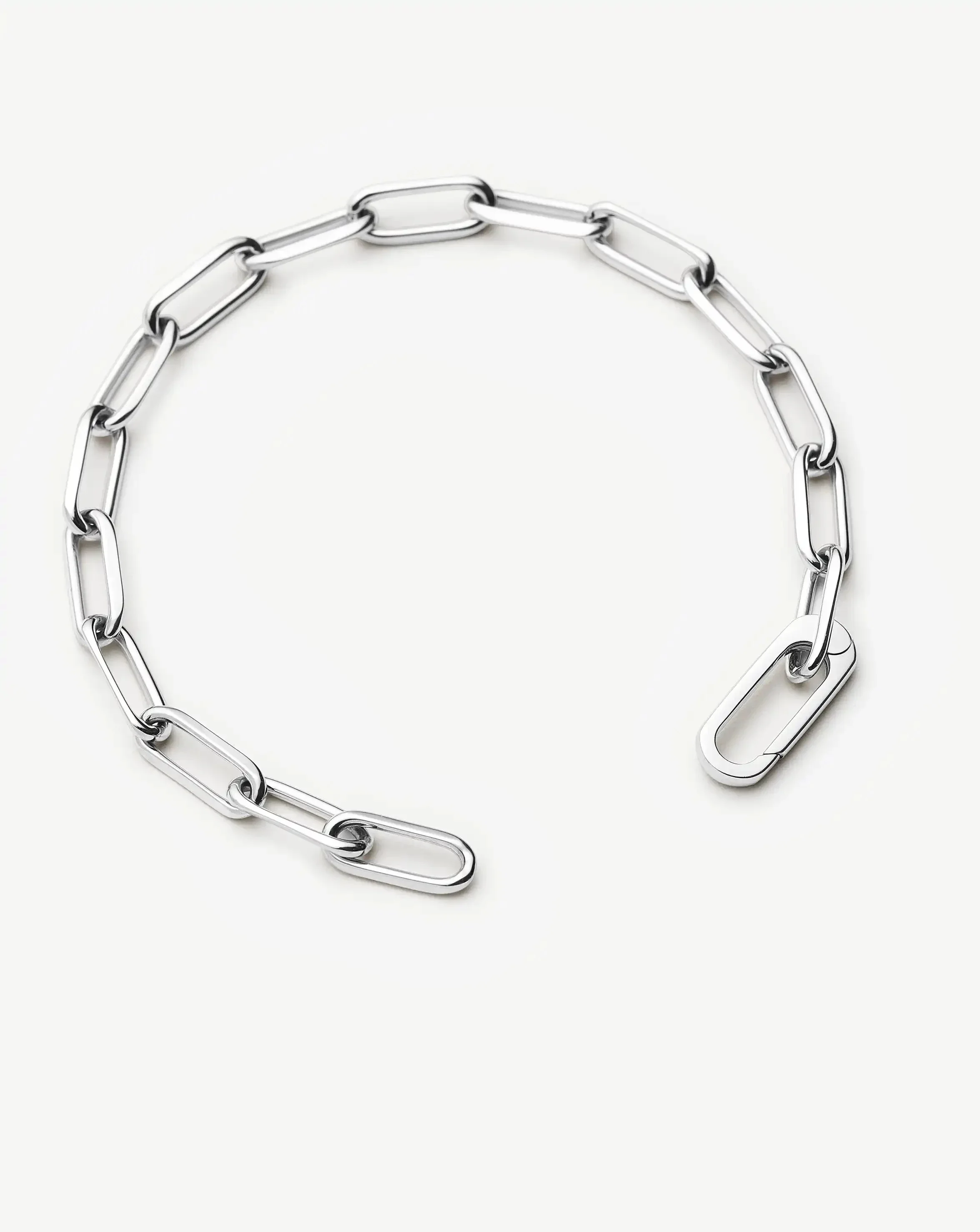 Classic Paperclip Chain Bracelet | Platinum Plated - Image 5