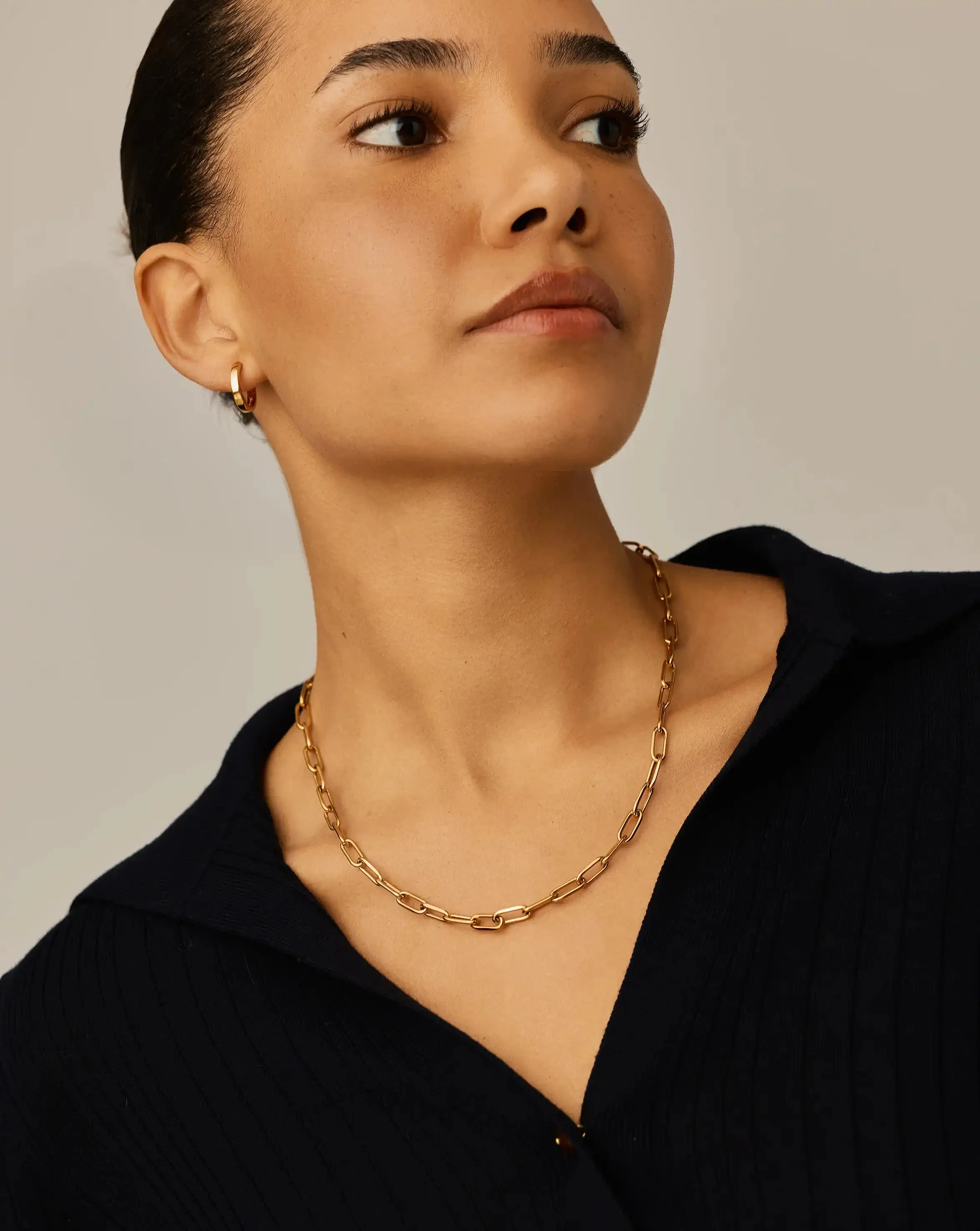 Classic Paperclip Chain Necklace | 18k Gold Plated - Image 6