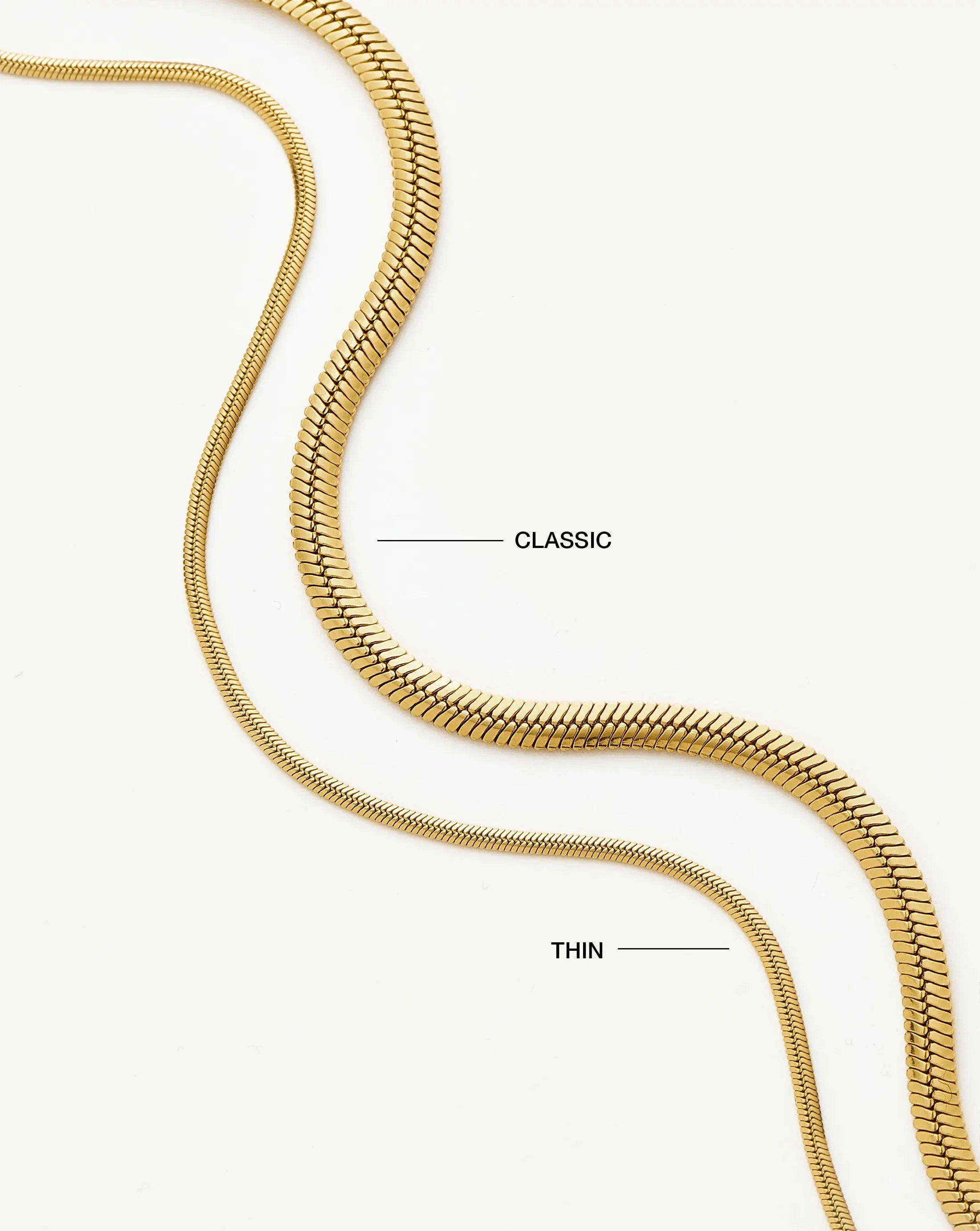 Classic Snake Chain Necklace | 18k Gold Plated - Image 4