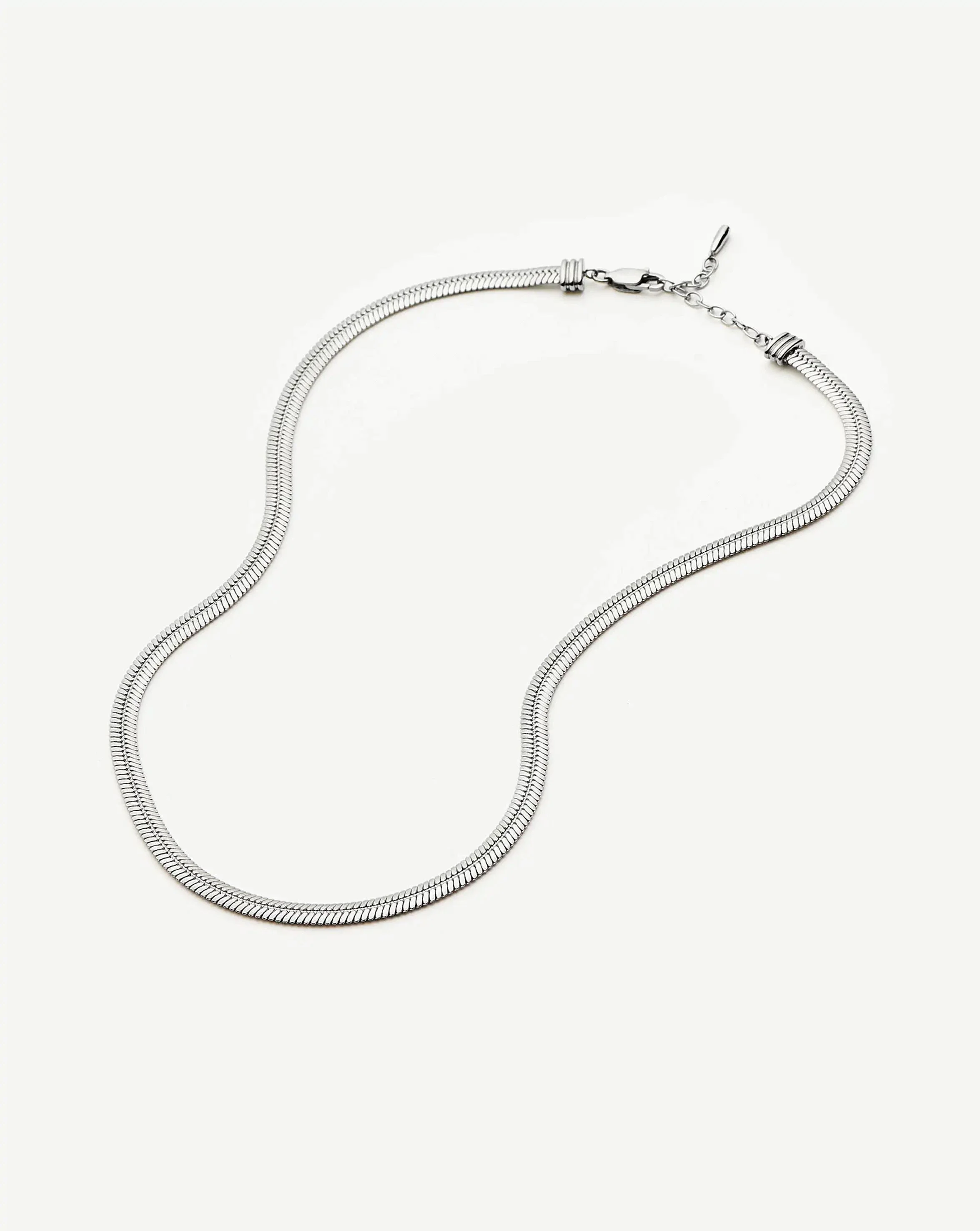 Classic Snake Chain Necklace | Silver Plated - Image 5