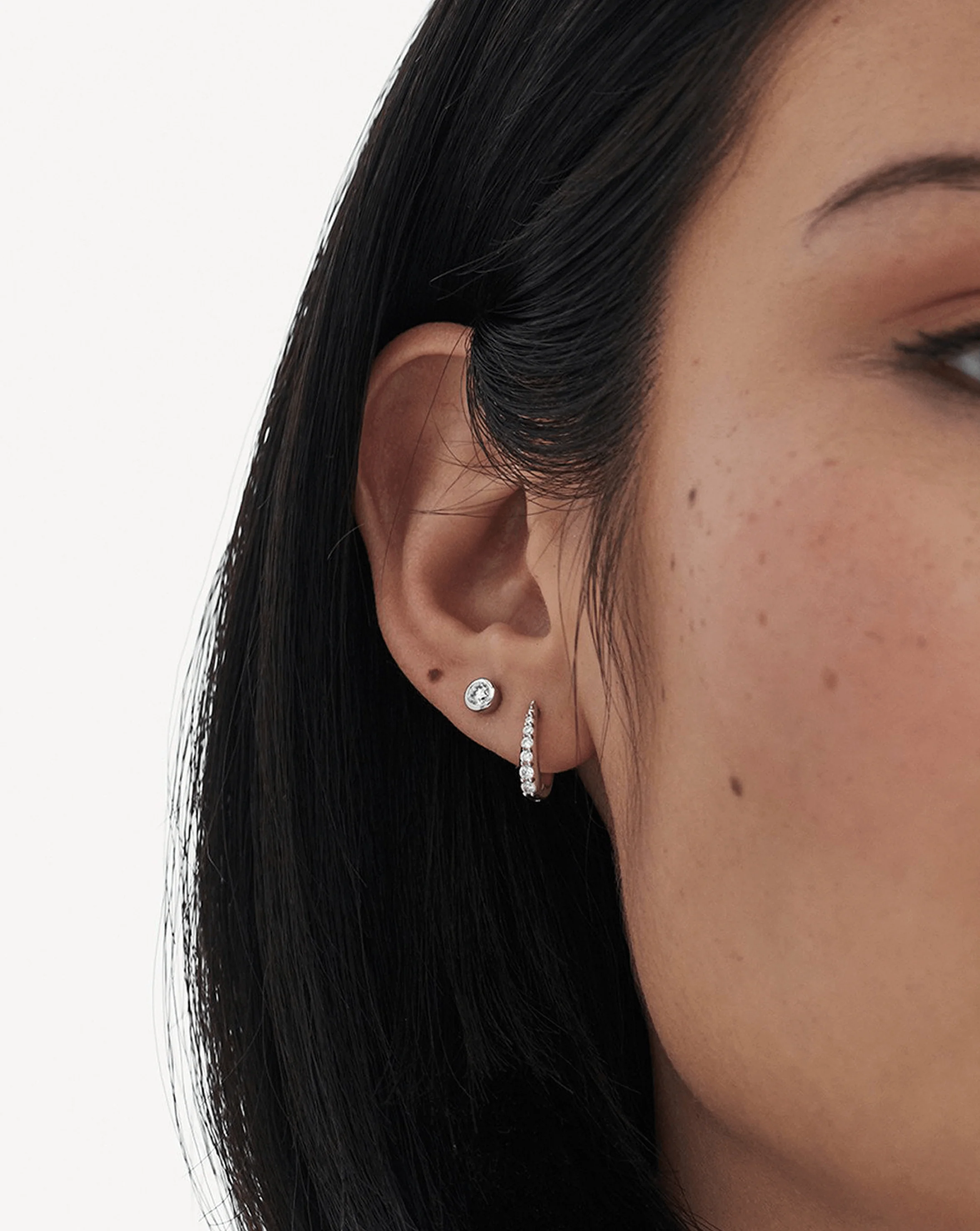 Solid Gold Classic Solitaire Stud Earrings - Image 2