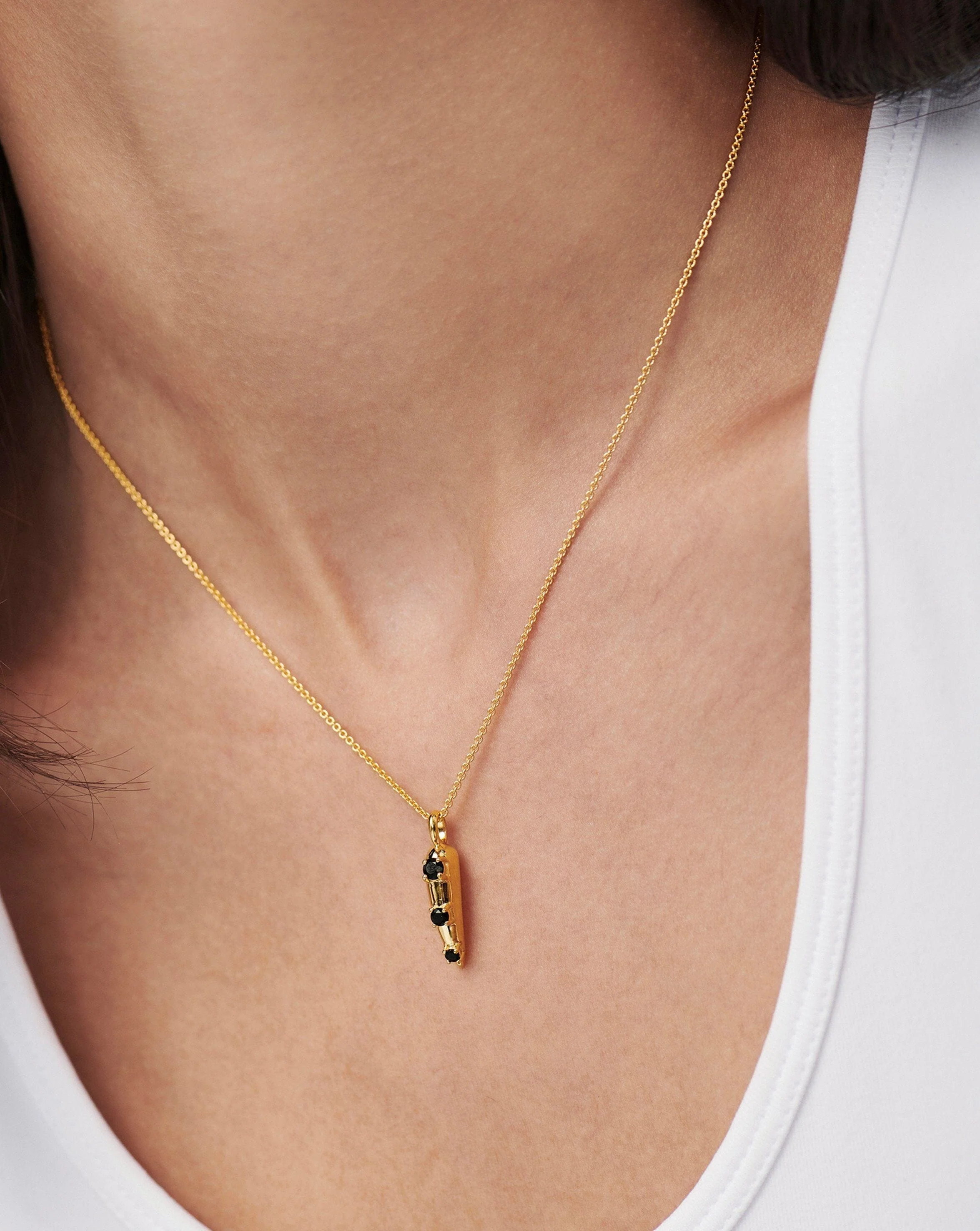 Claw Studded Pendant Necklace - Image 2
