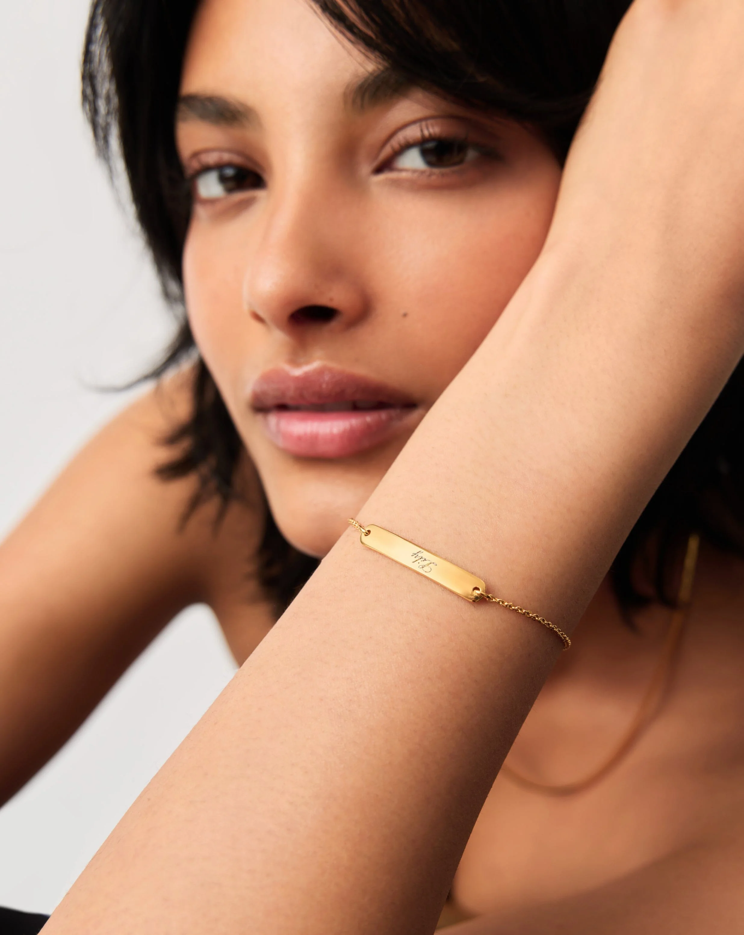 Engravable Bar Chain Bracelet | 18k Gold Vermeil - Image 2