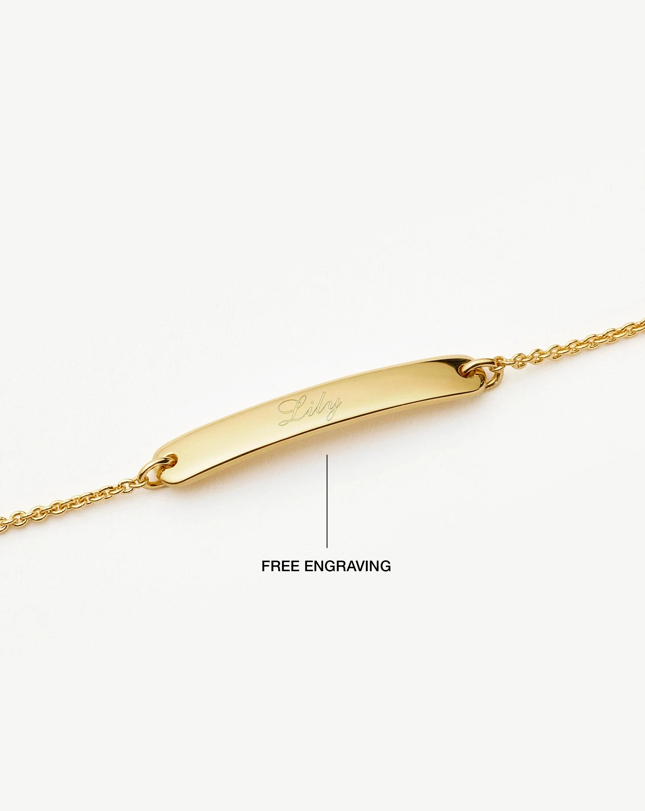 Engravable Bar Chain Bracelet | 18k Gold Vermeil - Image 4
