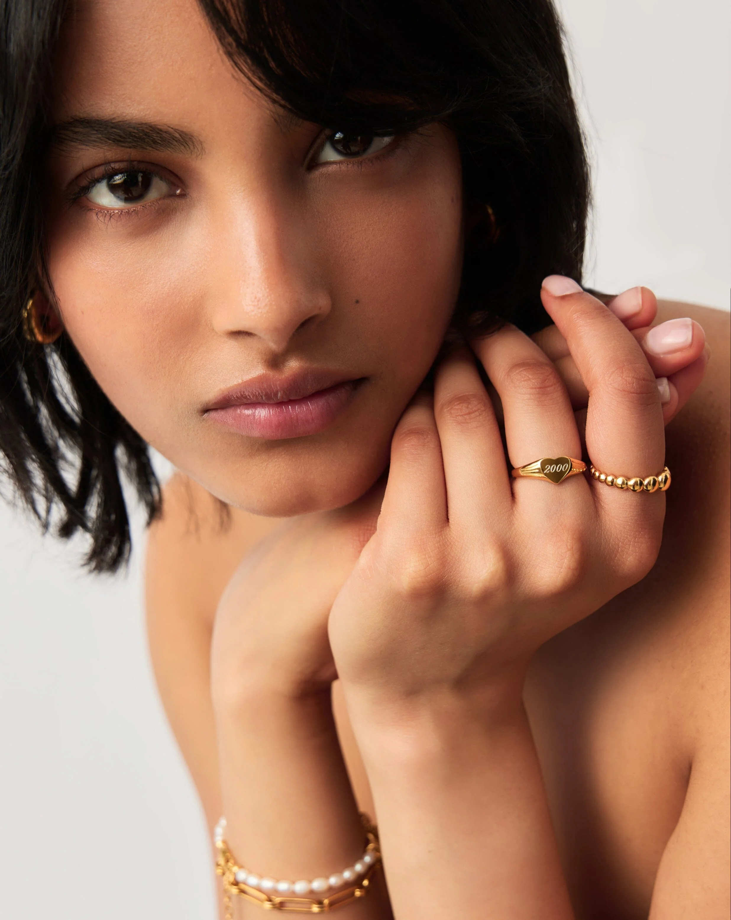 Engravable Heart Signet Ring | 18k Gold Vermeil - Image 3