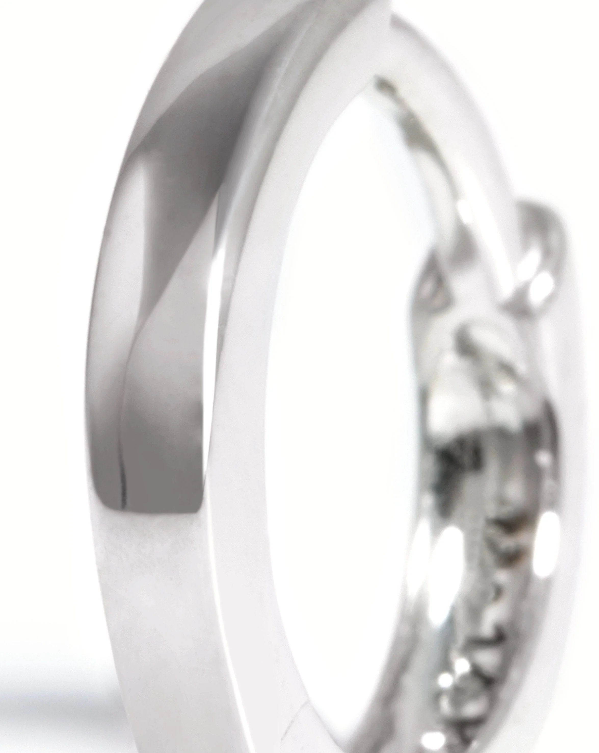 Solid Gold Classic Huggies | 14k White Gold - Image 4