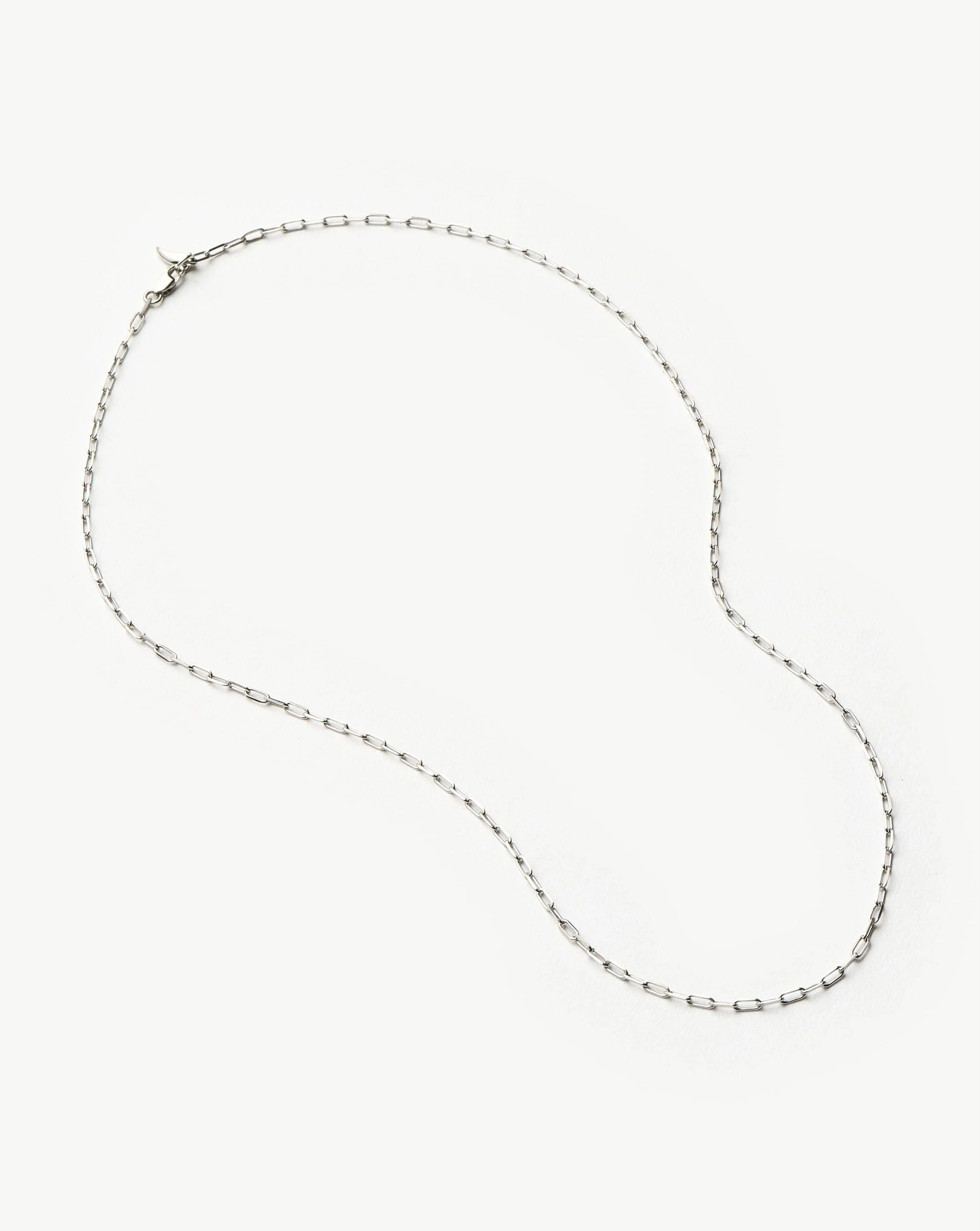 Solid Gold Classic Paperclip Chain Necklace | 14k Solid White Gold - Image 5