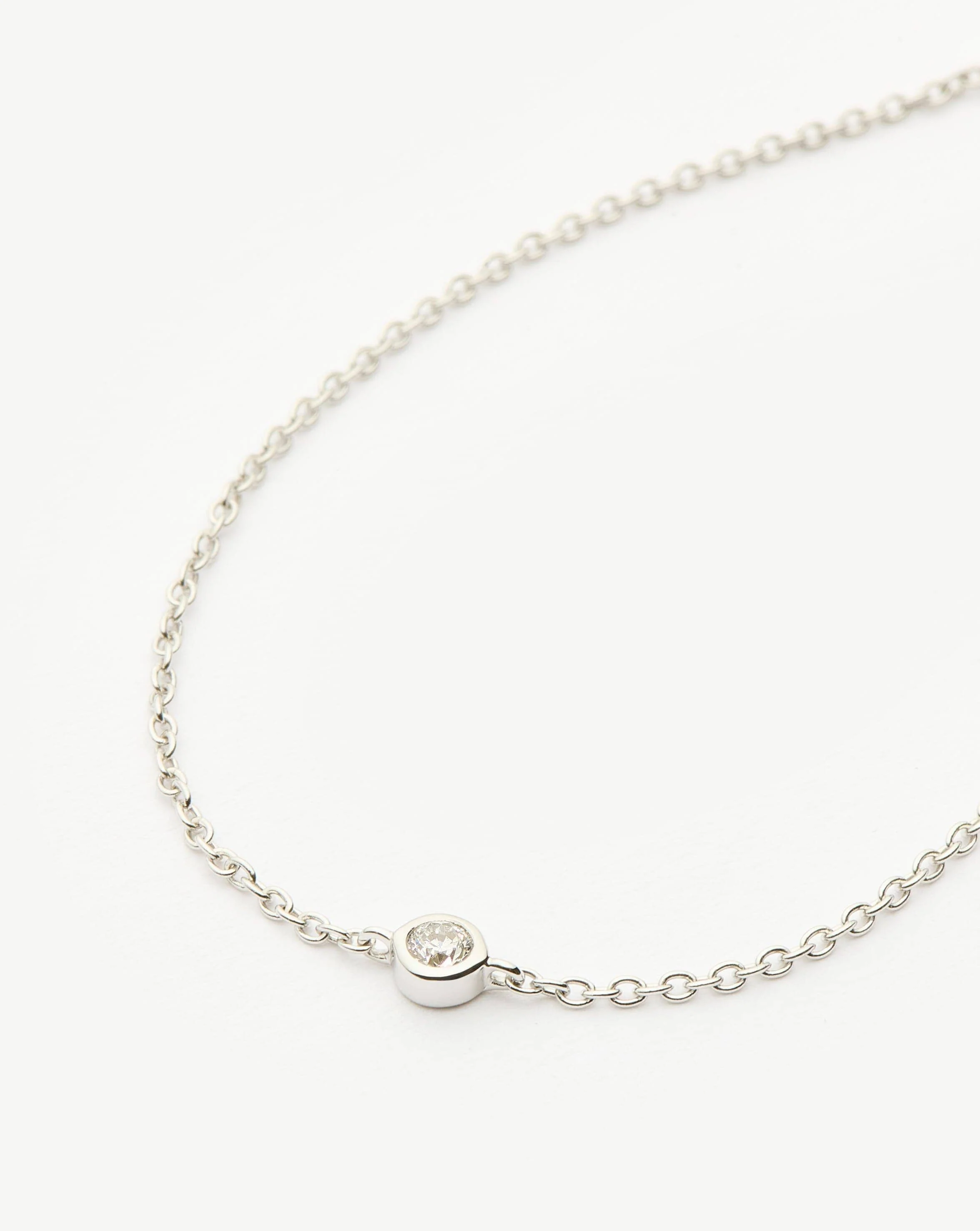 Solid Gold Diamond Solitaire Bracelet | 14k Solid White Gold/Diamond - Image 4
