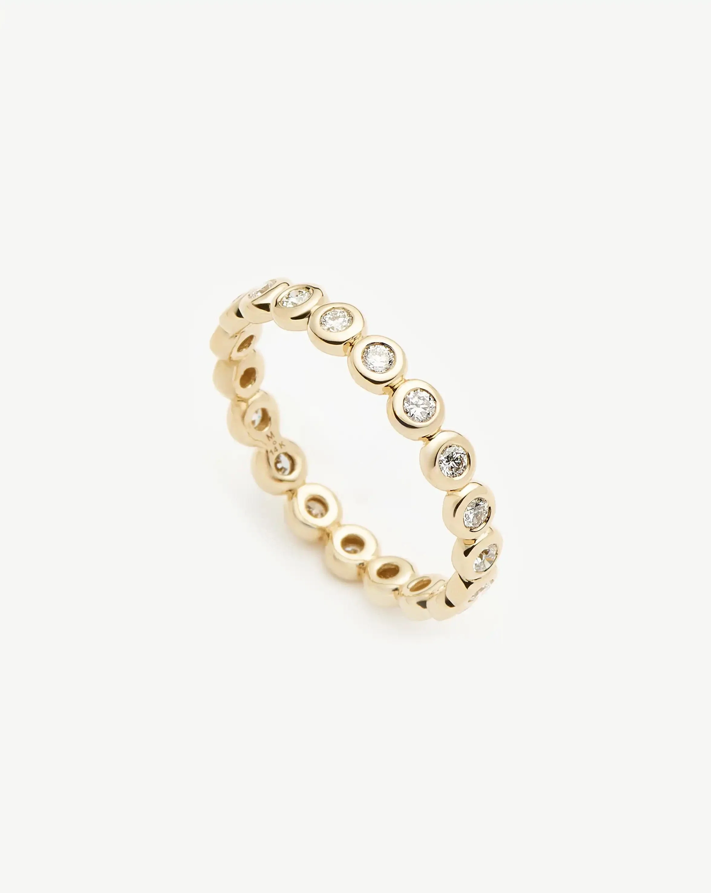 Solid Gold Diamond Tennis Eternity Ring | 14k Solid Gold/Lab Grown Diamonds