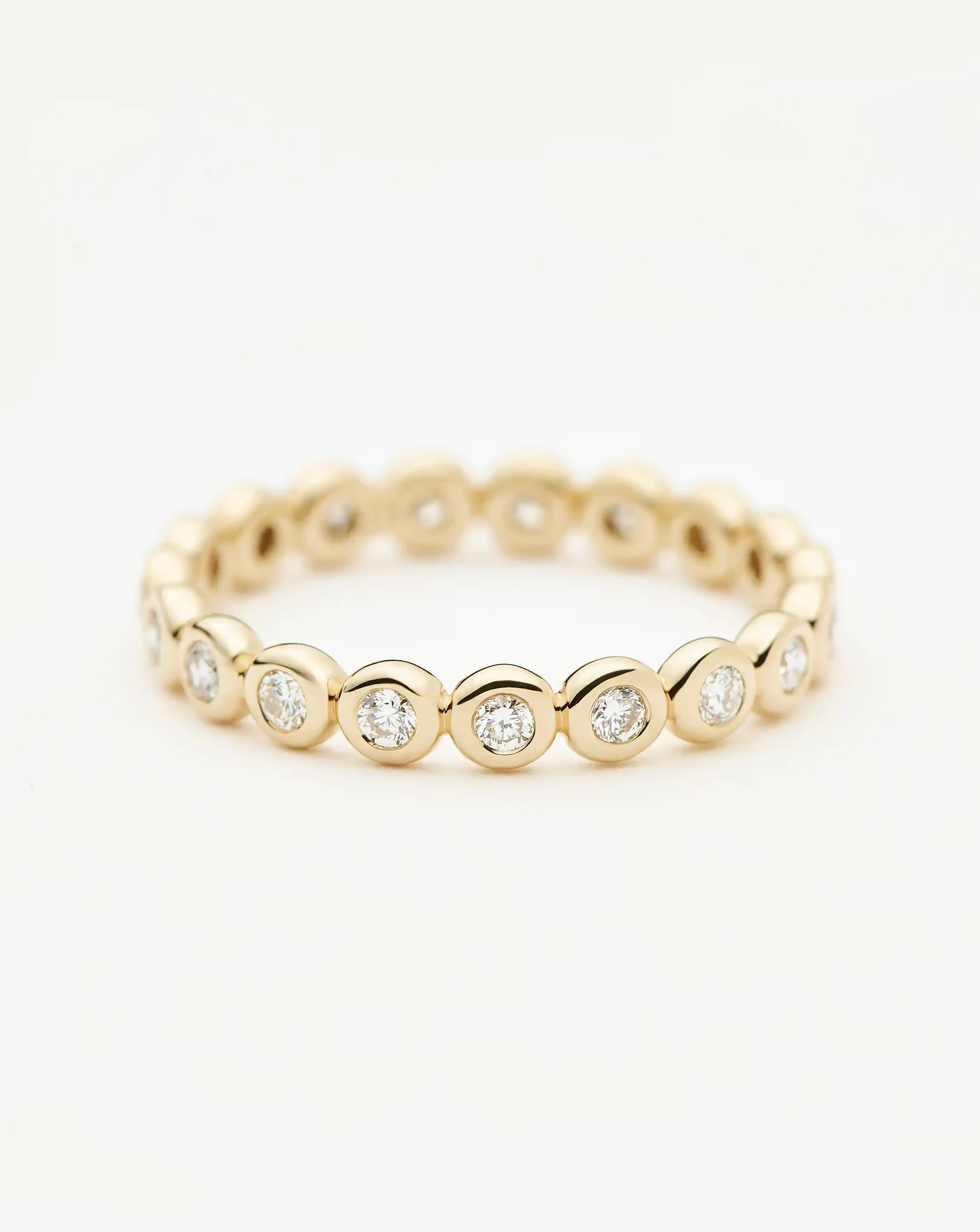 Solid Gold Diamond Tennis Eternity Ring | 14k Solid Gold/Lab Grown Diamonds - Image 4