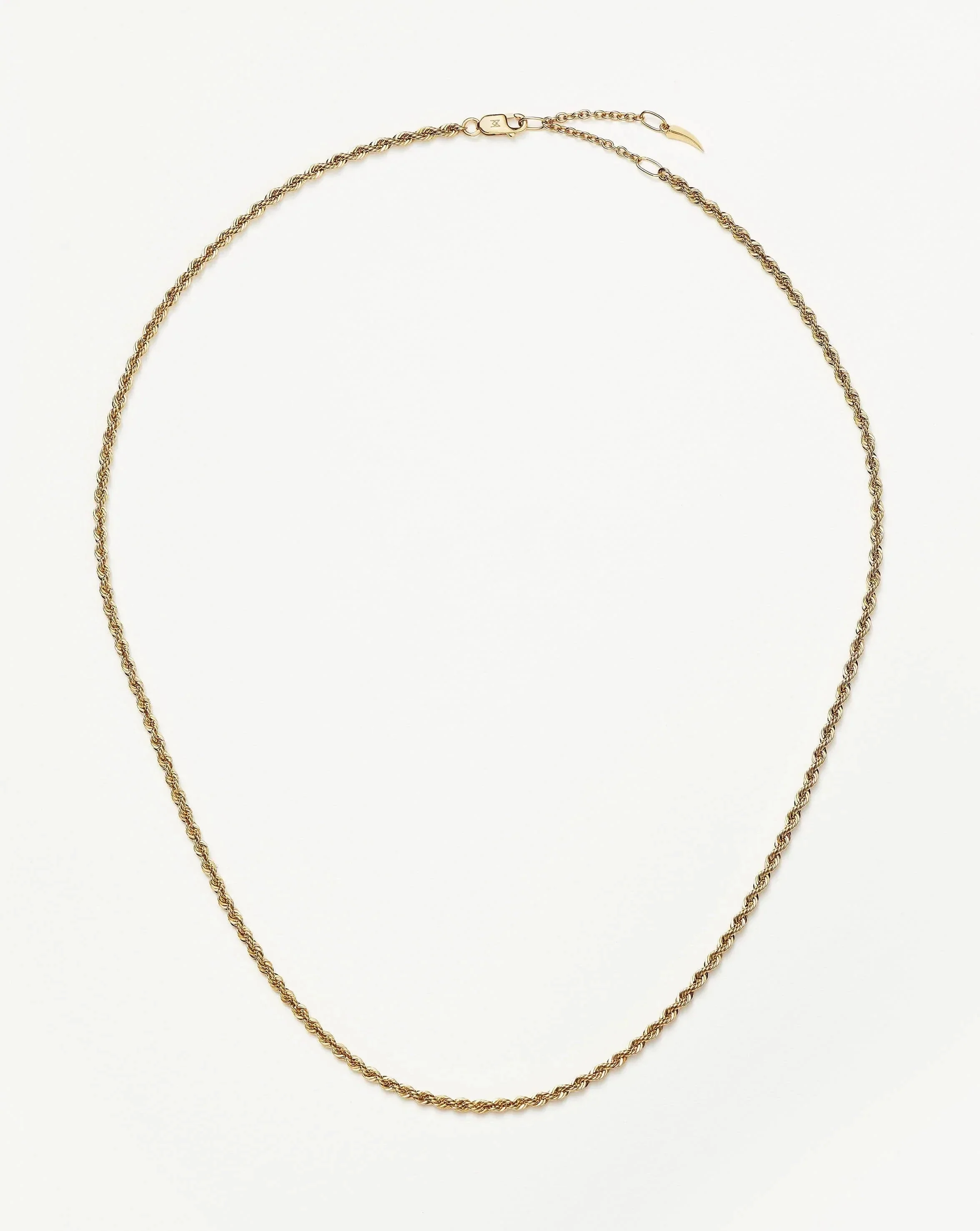 Solid Gold Classic Rope Chain Necklace