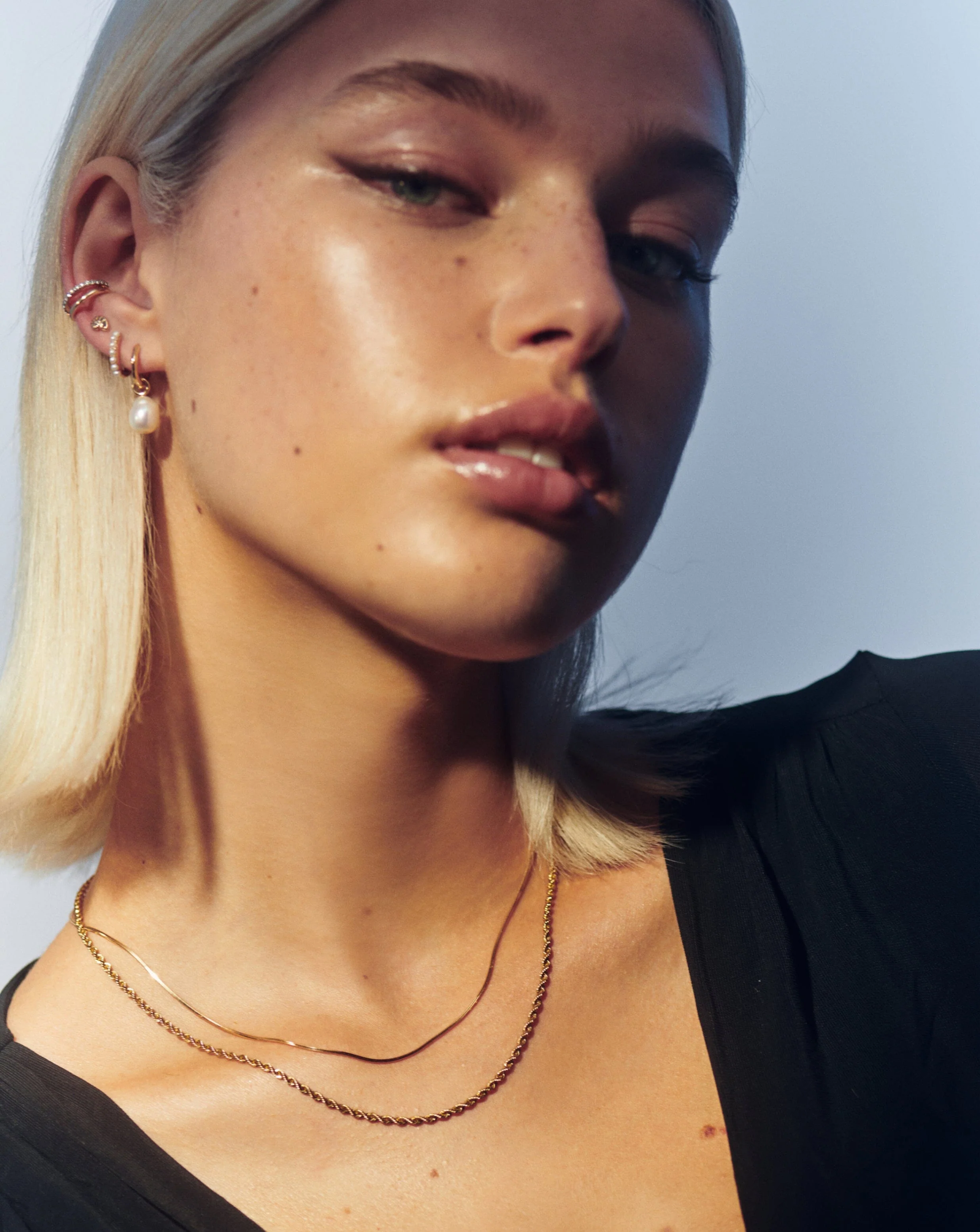Solid Gold Classic Rope Chain Necklace - Image 2