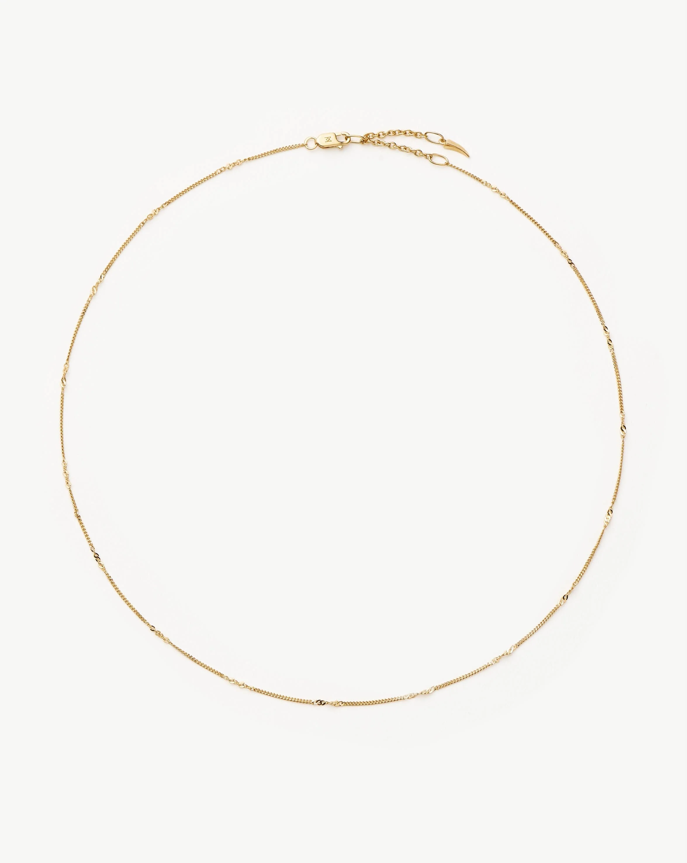 Solid Gold Twisted Curb Chain Choker