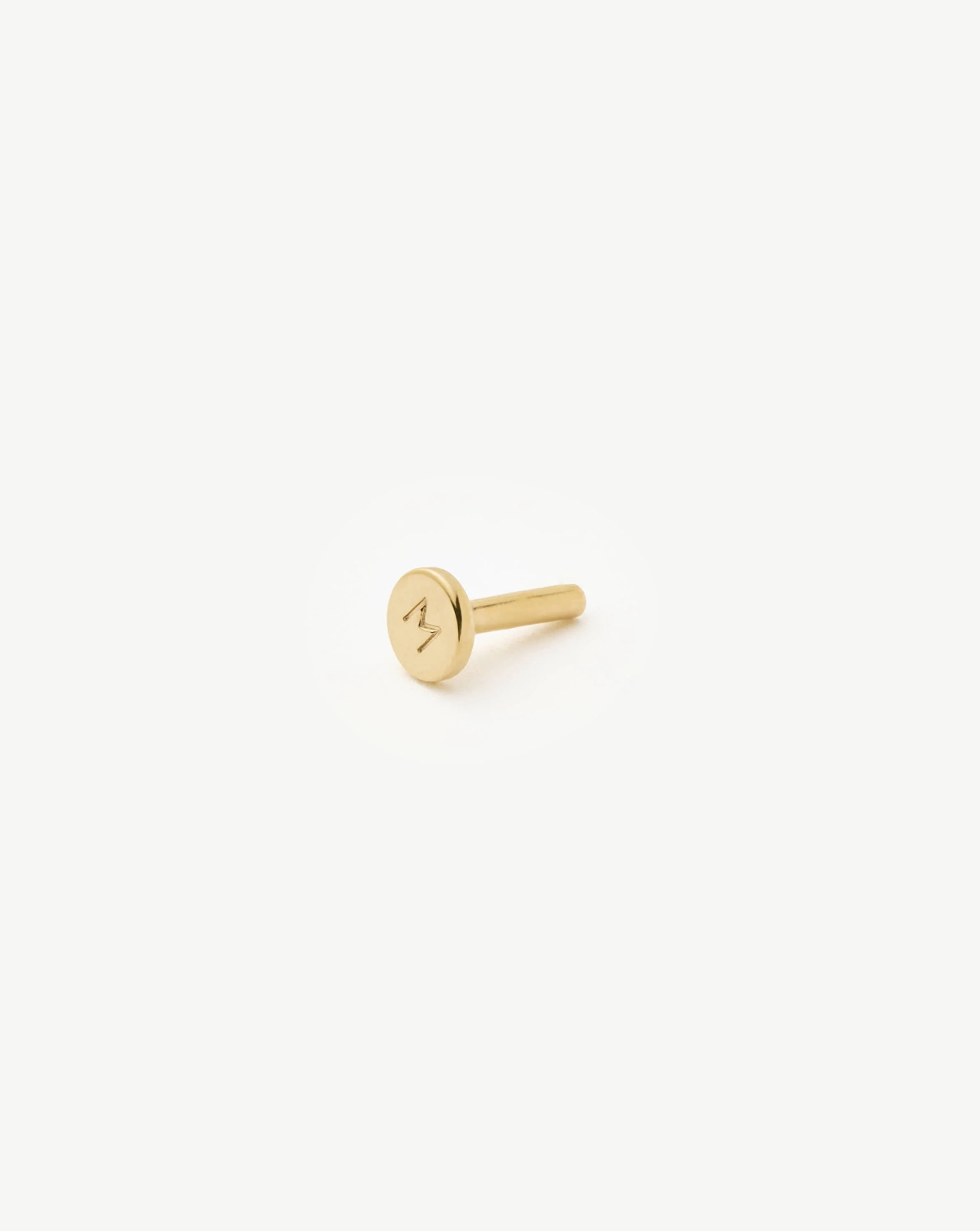 Solid Gold Trio Flat Back Stud Earring | 14k Yellow Gold - Image 4