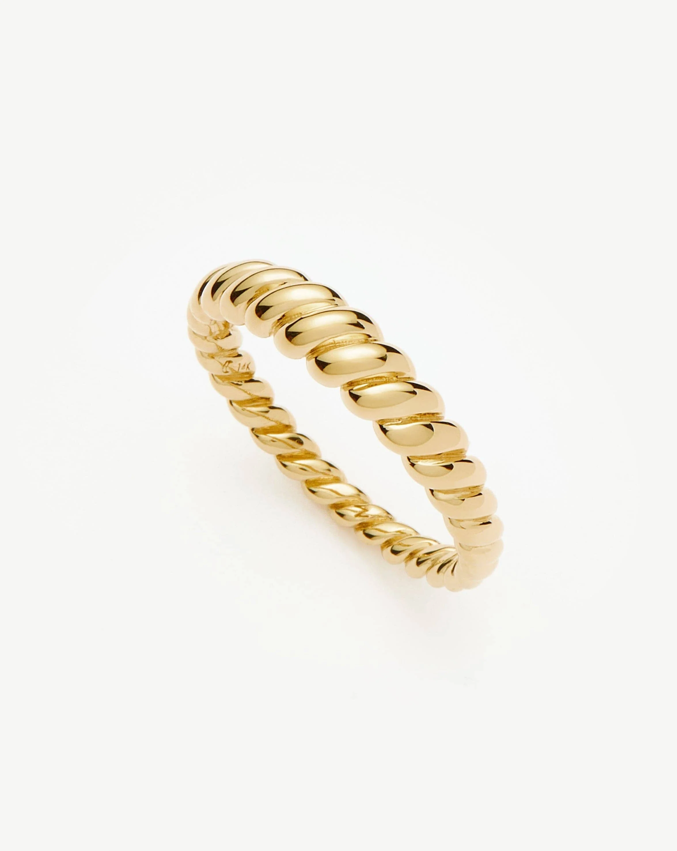 Solid Gold Twisted Classic Ring | 14k Solid Gold
