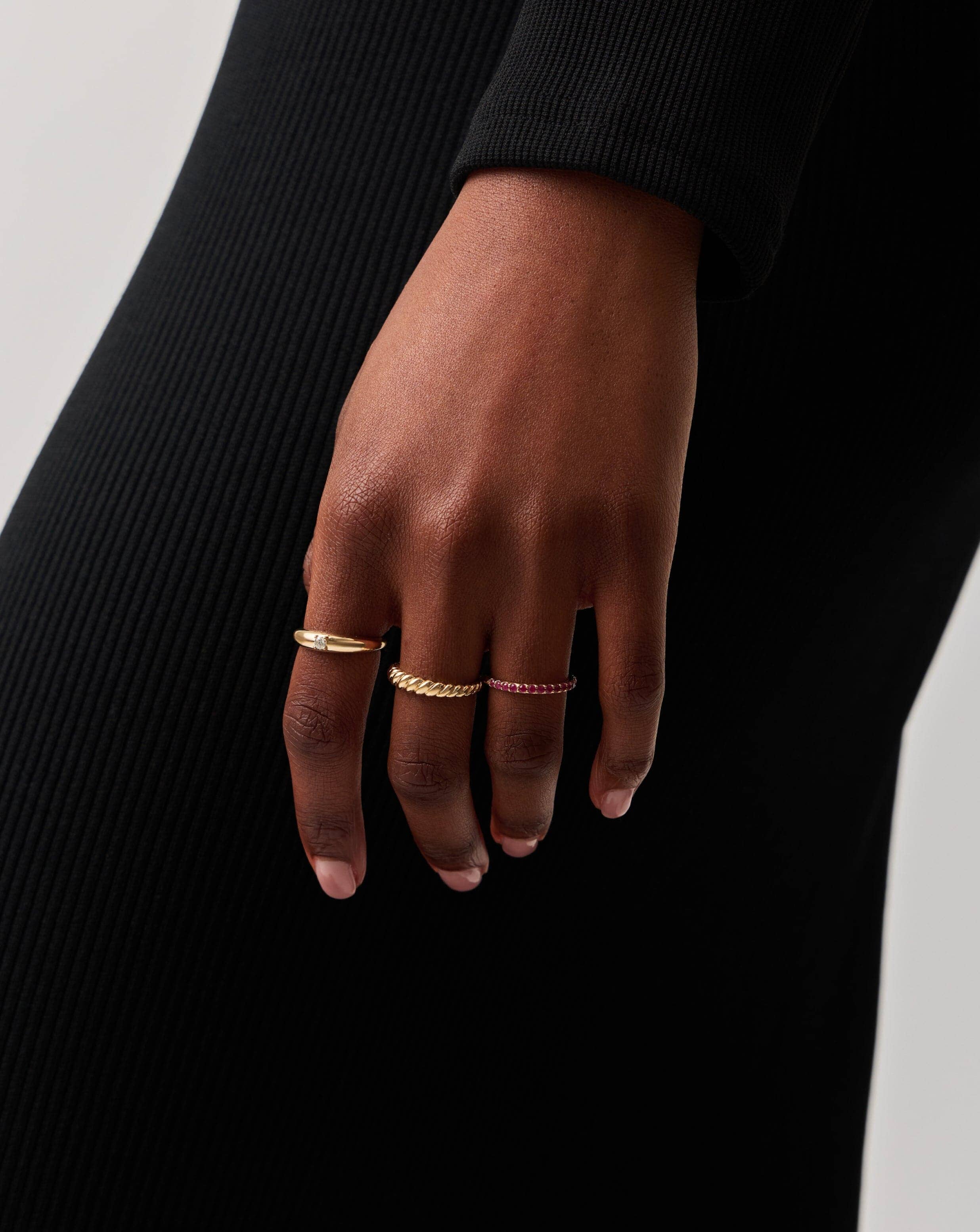 Solid Gold Twisted Classic Ring | 14k Solid Gold - Image 2