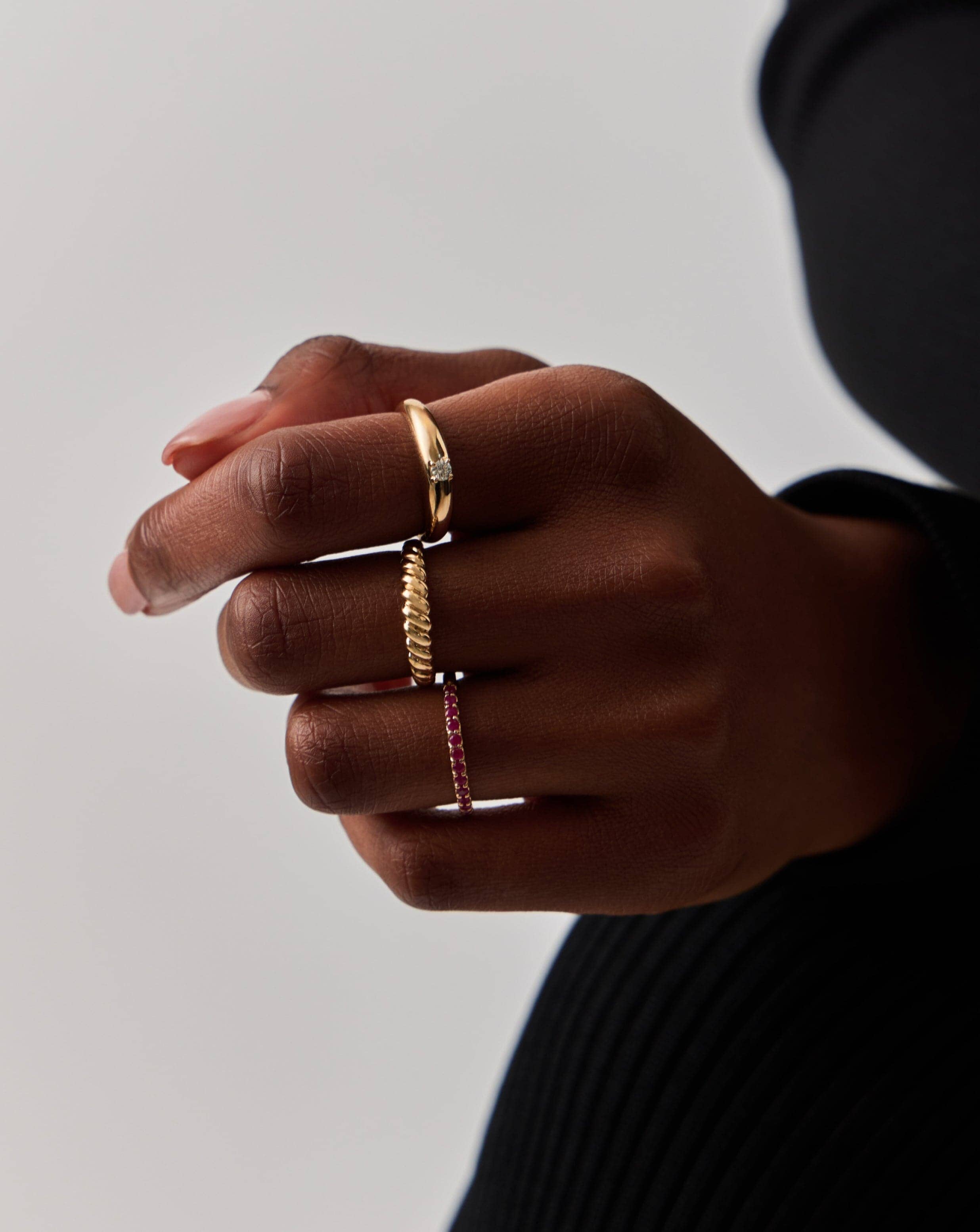 Solid Gold Twisted Classic Ring | 14k Solid Gold - Image 3